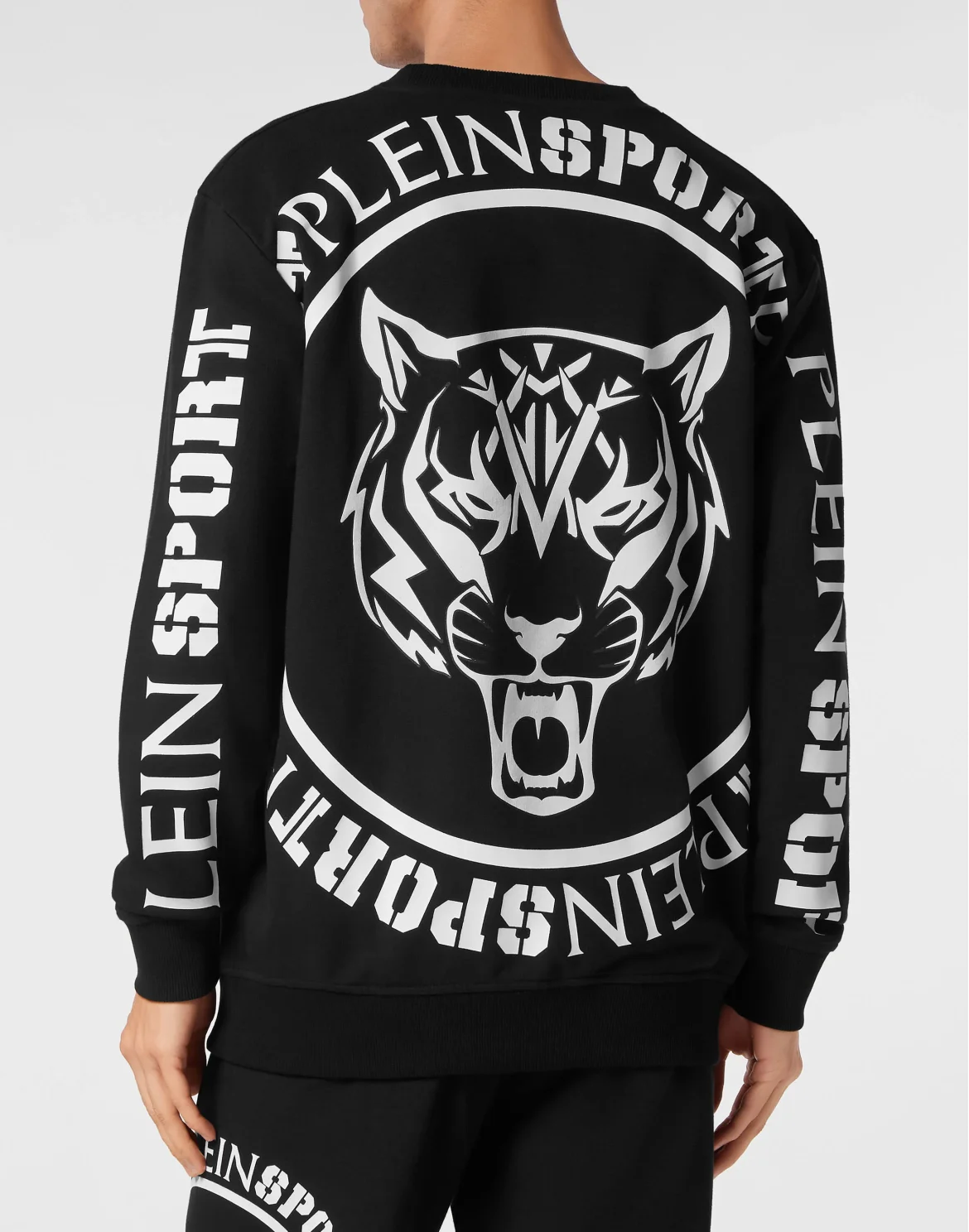 Sweatshirt Round Neck Carbon Tiger, цвет: Черный