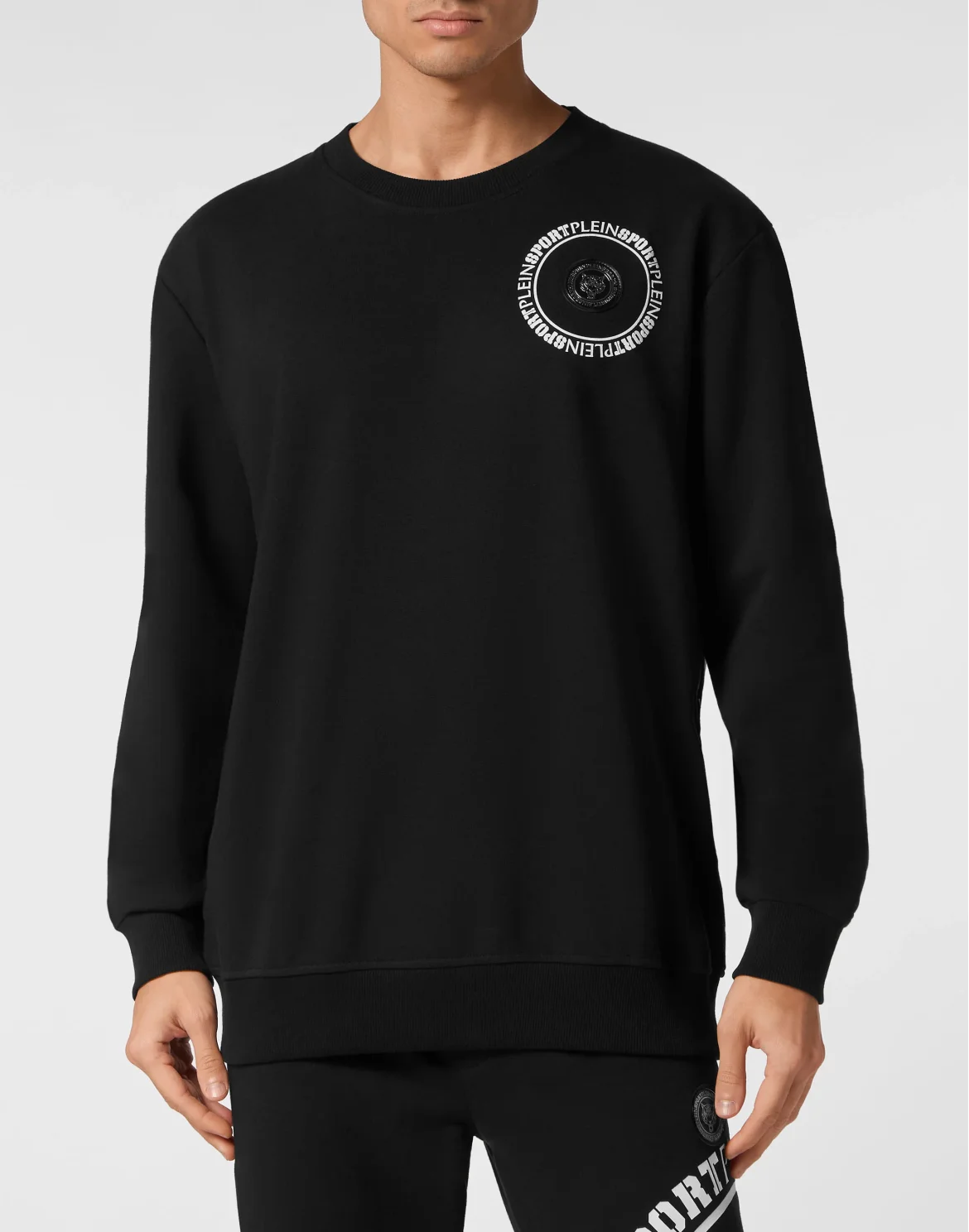 Sweatshirt Round Neck Carbon Tiger, цвет: Черный