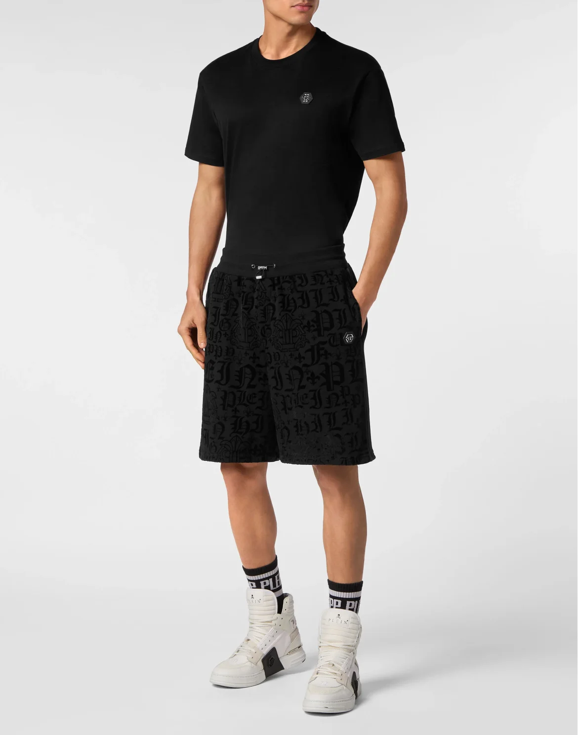 Jogging Shorts Gothic Plein, цвет: Черный