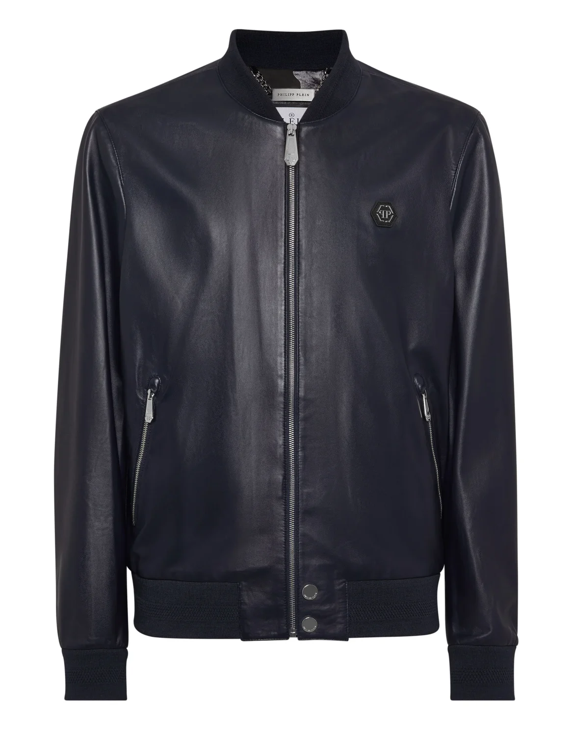 Leather Bomber, цвет: Синий