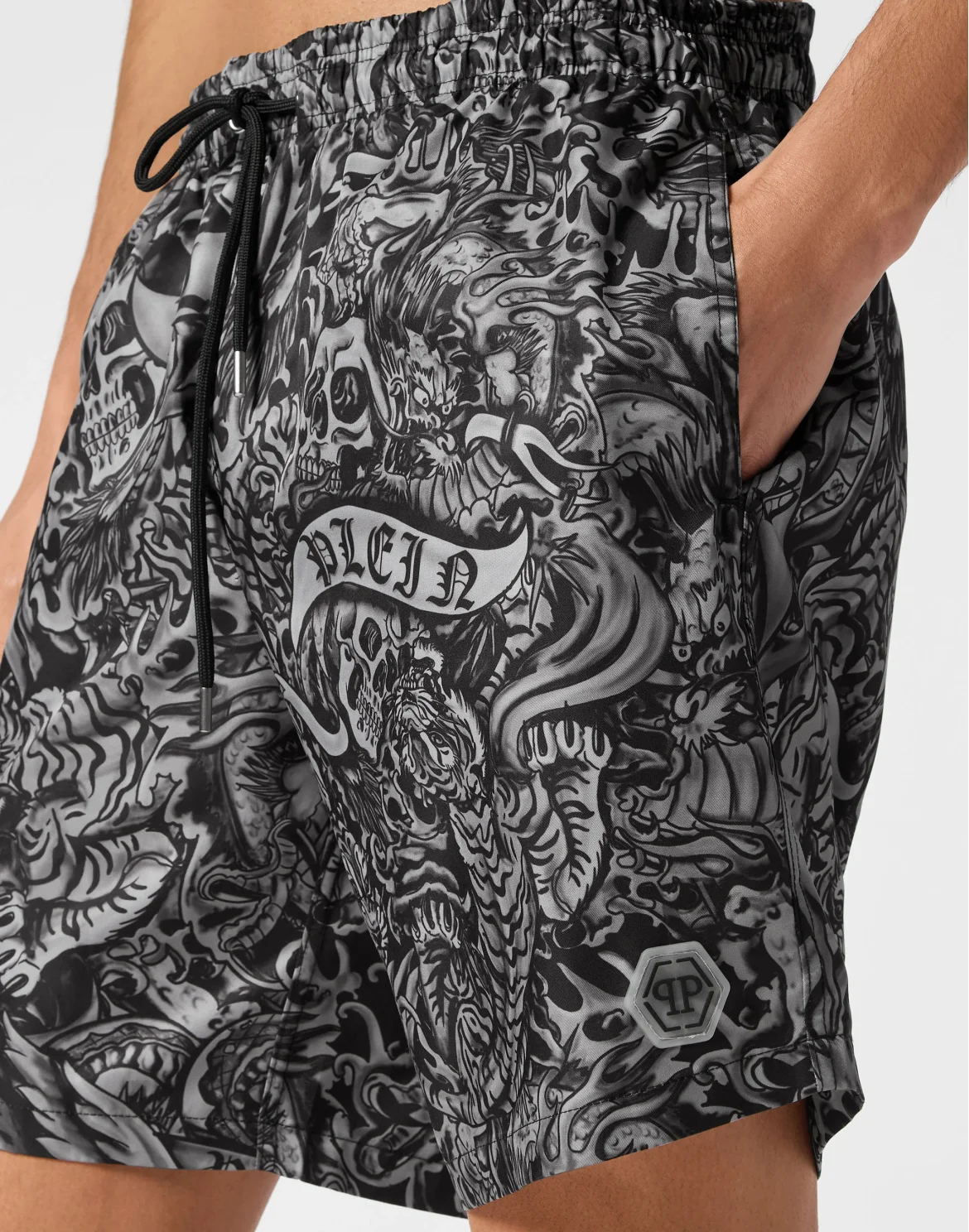 Long Swim Boxers Tattoo, цвет: Черный