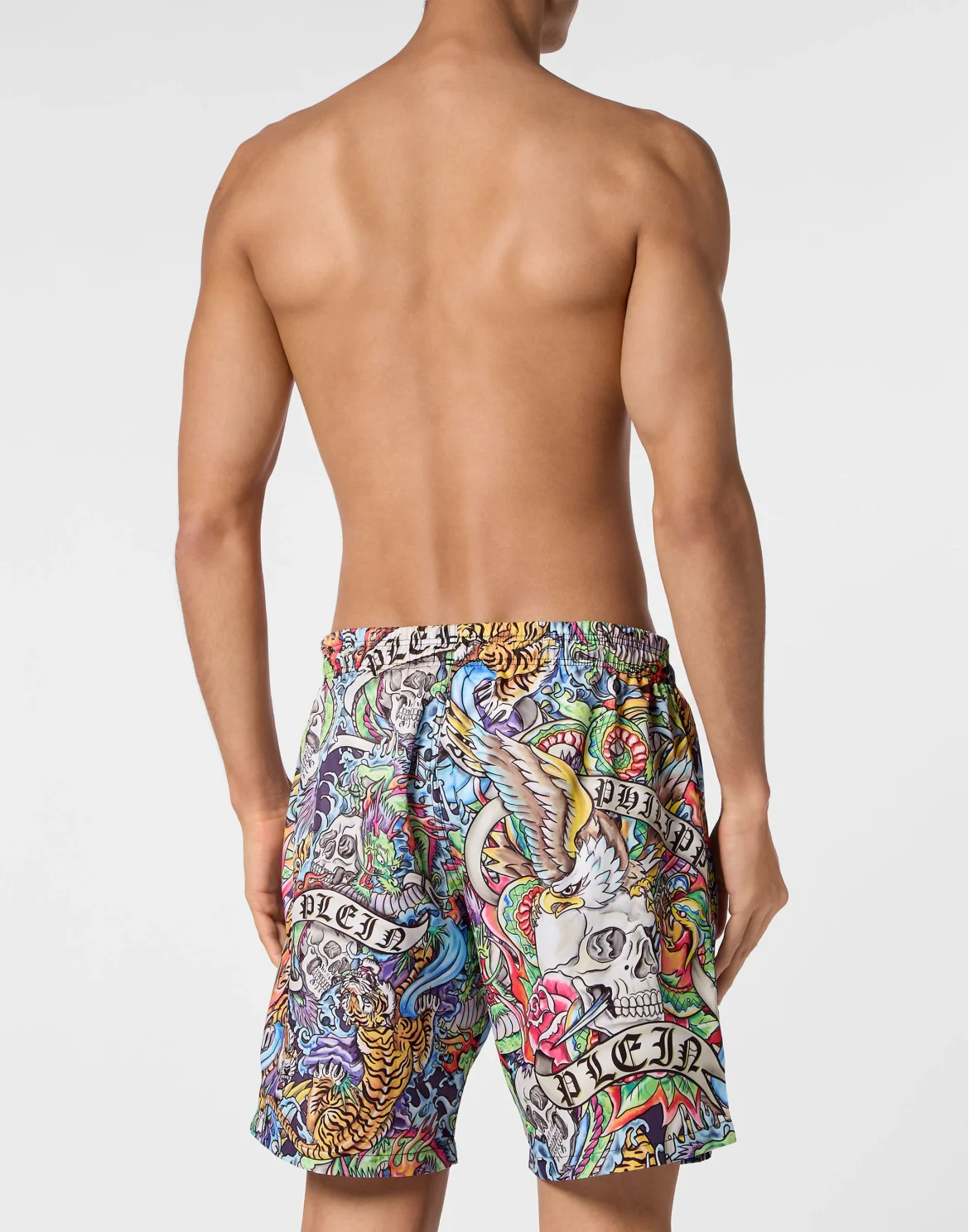 Long Swim Boxers Tattoo, цвет: Мультиколор
