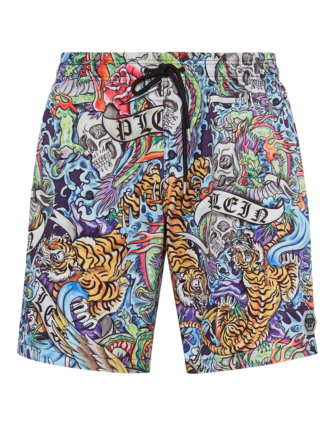 Long Swim Boxers Tattoo, цвет: Мультиколор