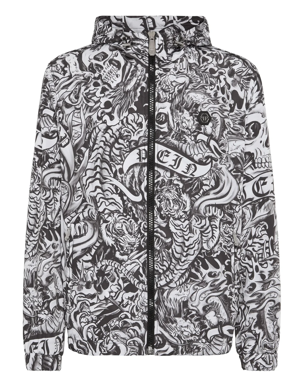 Nylon Windbreaker Tattoo, цвет: Черный