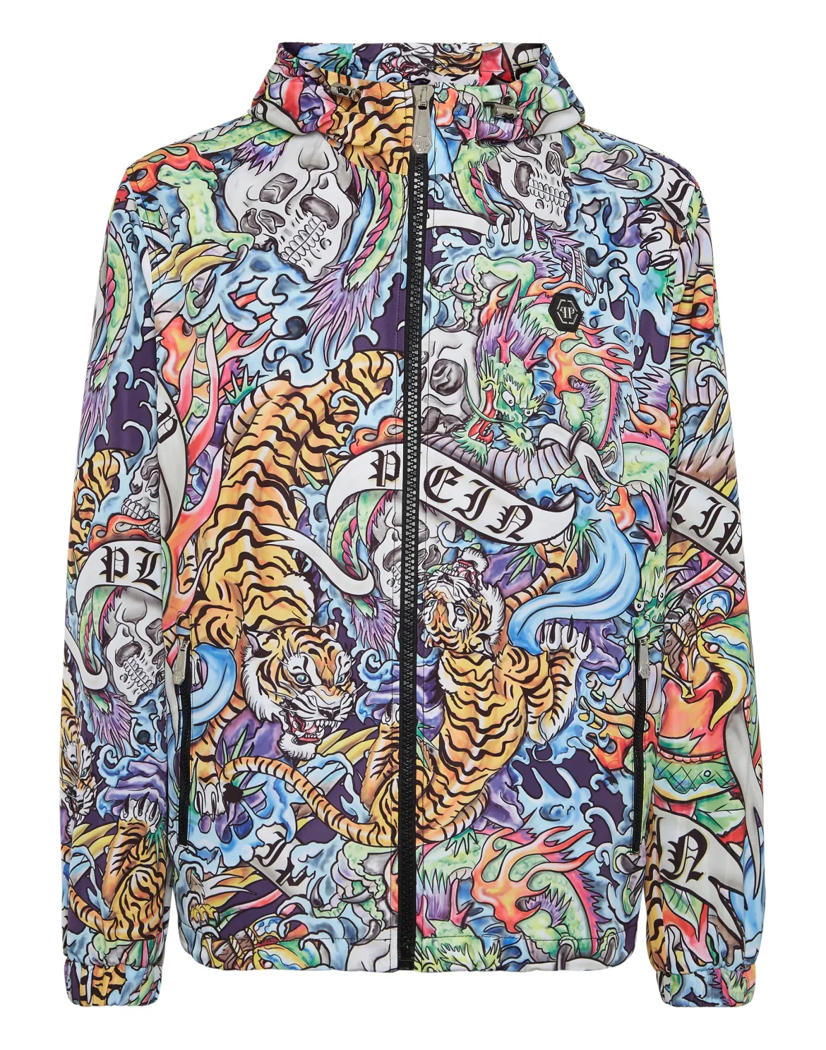 Nylon Windbreaker Tattoo, цвет: Мультиколор