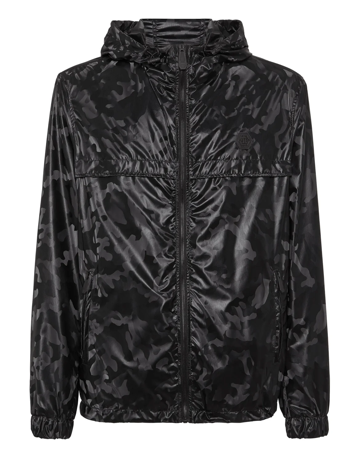 Nylon Windbreaker Camouflage, цвет: Черный