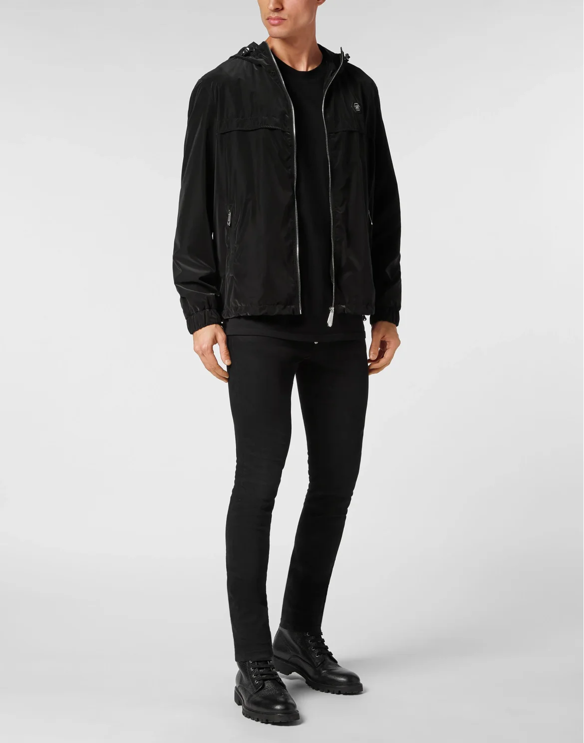 Nylon Windbreaker Camouflage, цвет: Черный