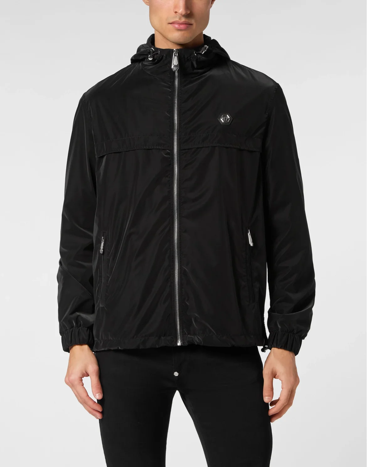 Nylon Windbreaker Camouflage, цвет: Черный