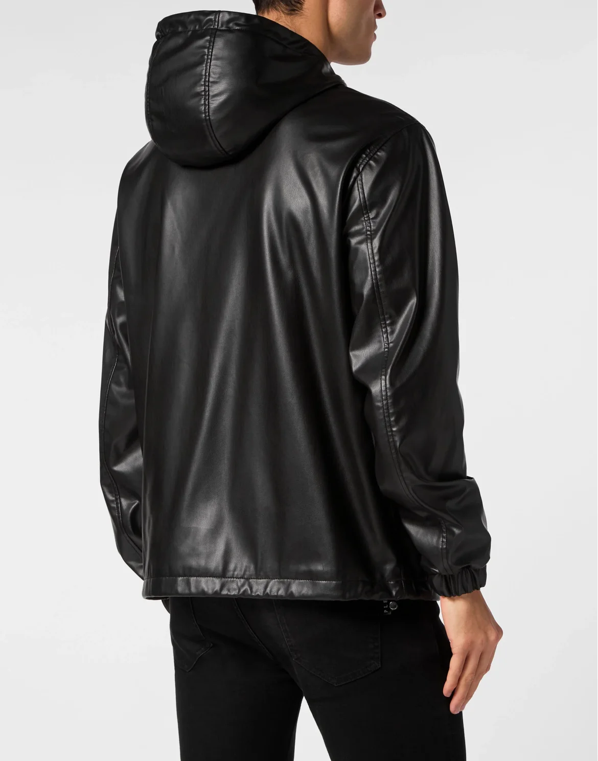 Eco Leather Windbreaker, цвет: Черный