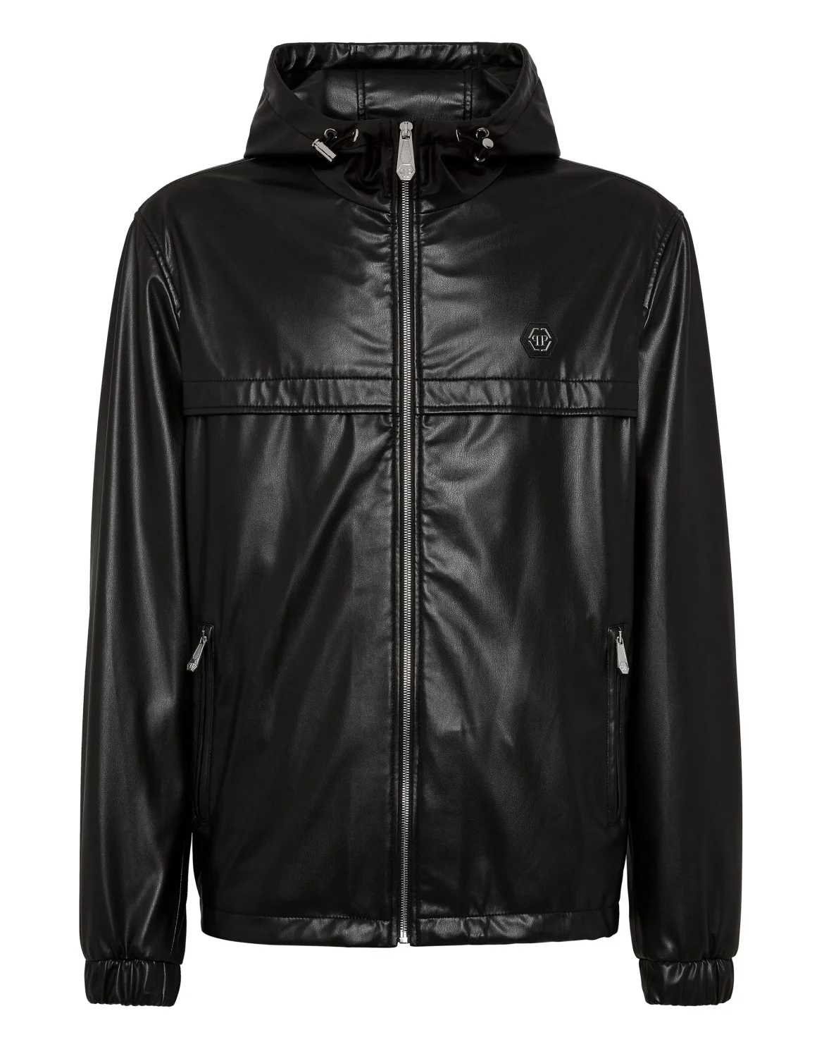 Eco Leather Windbreaker, цвет: Черный