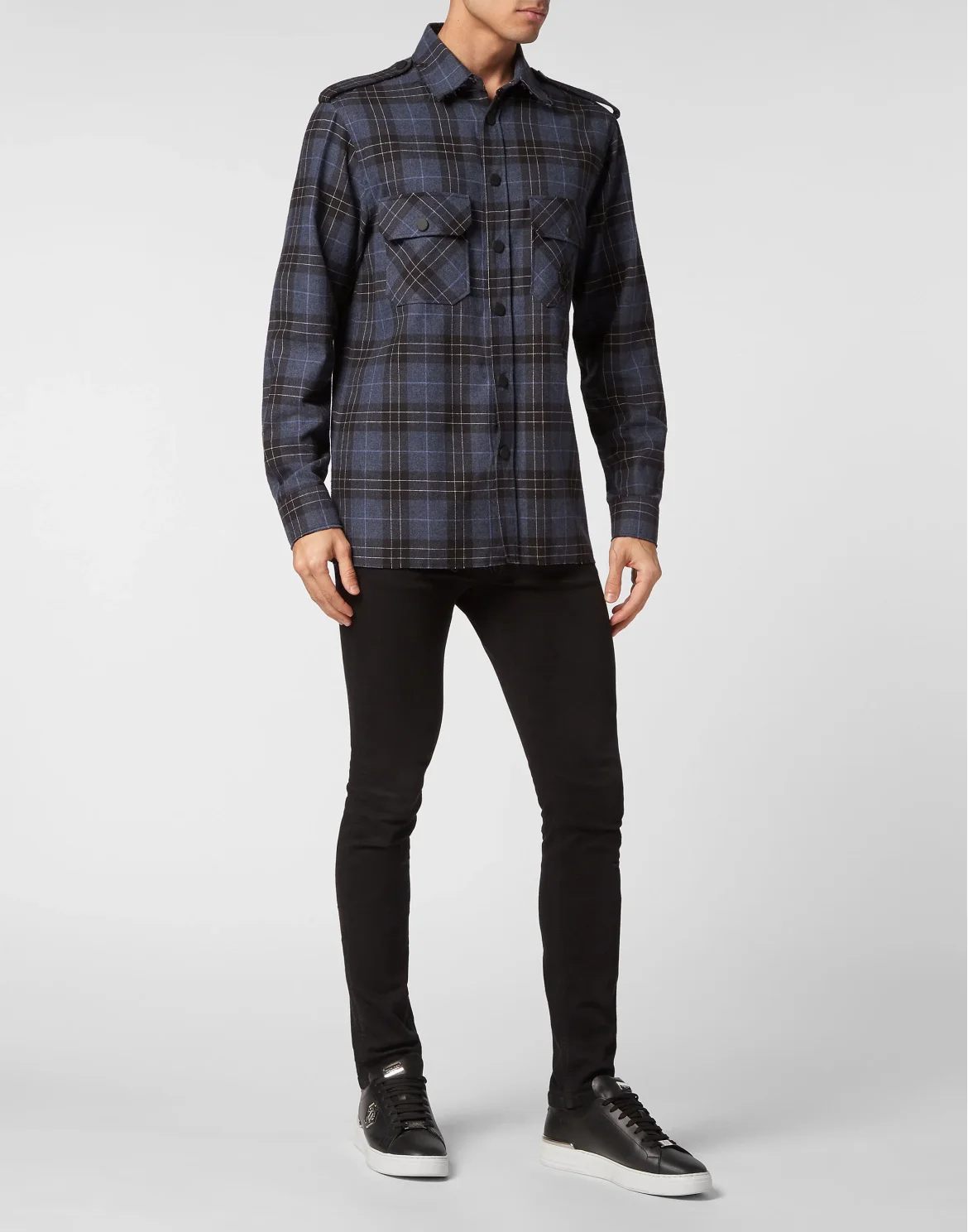 Shirt Oversize LS Skull & Bones, цвет: Синий