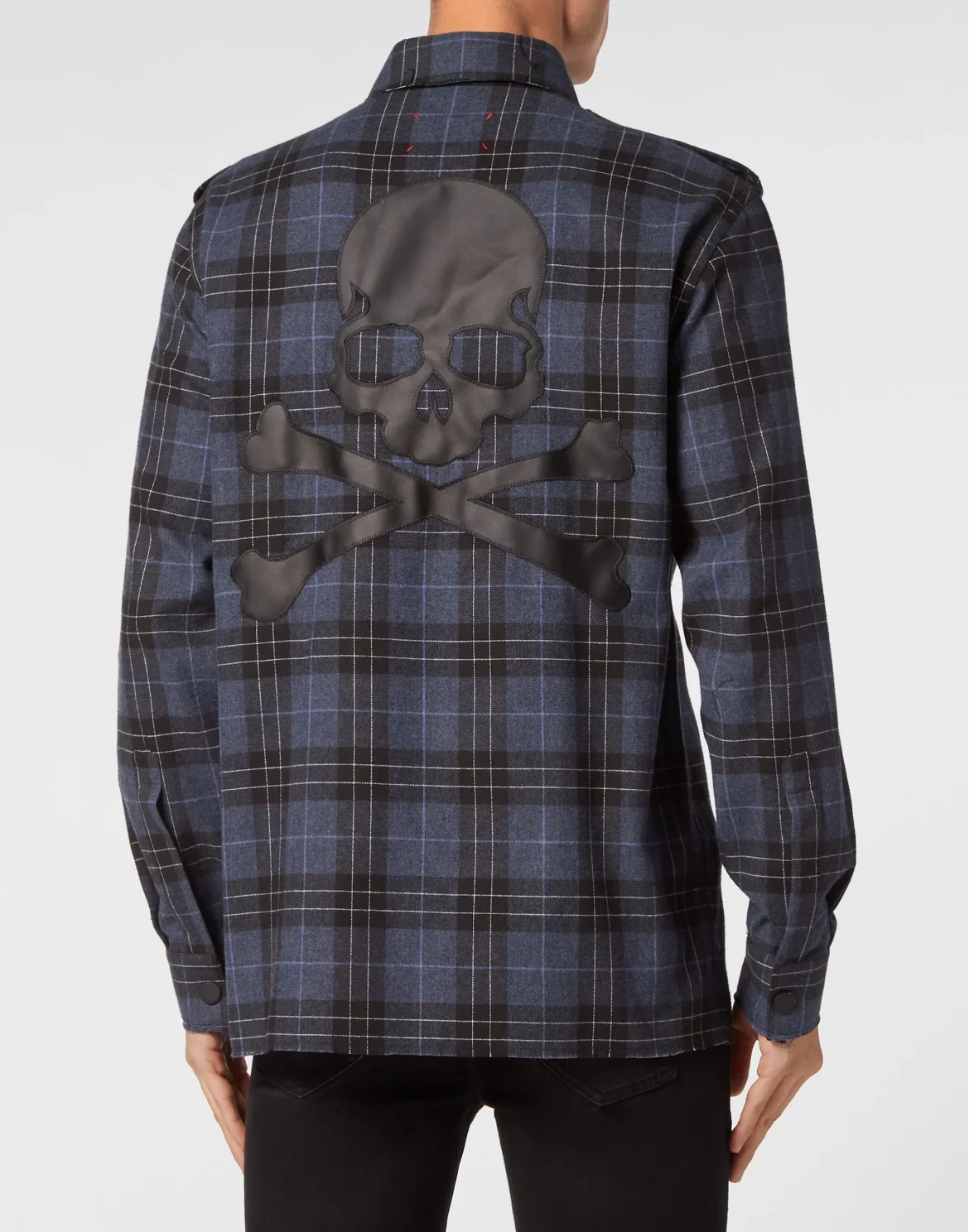 Shirt Oversize LS Skull & Bones, цвет: Синий