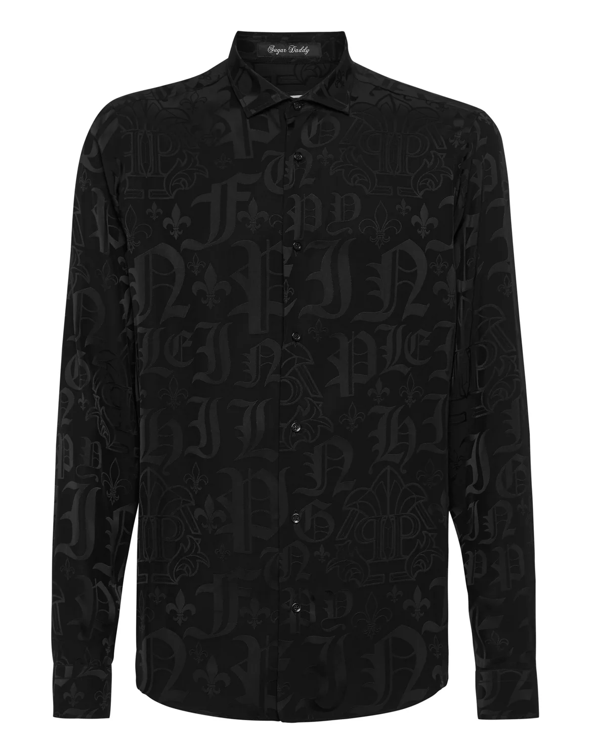 Jacquard Shirt Sugar Daddy Cut LS Monogram, цвет: Черный