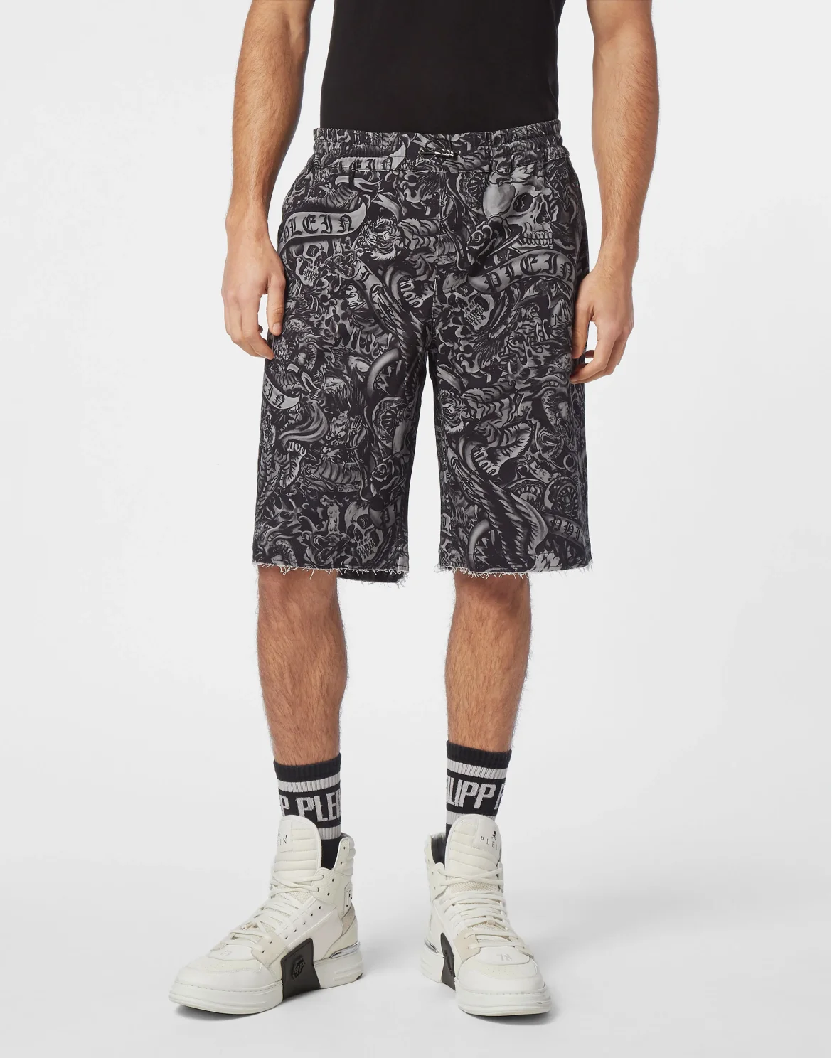 Canvas Shorts Tattoo, цвет: Черный