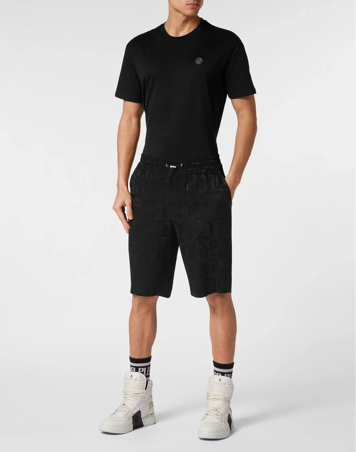 Jacquard Cool Kid Shorts Monogram, цвет: Черный