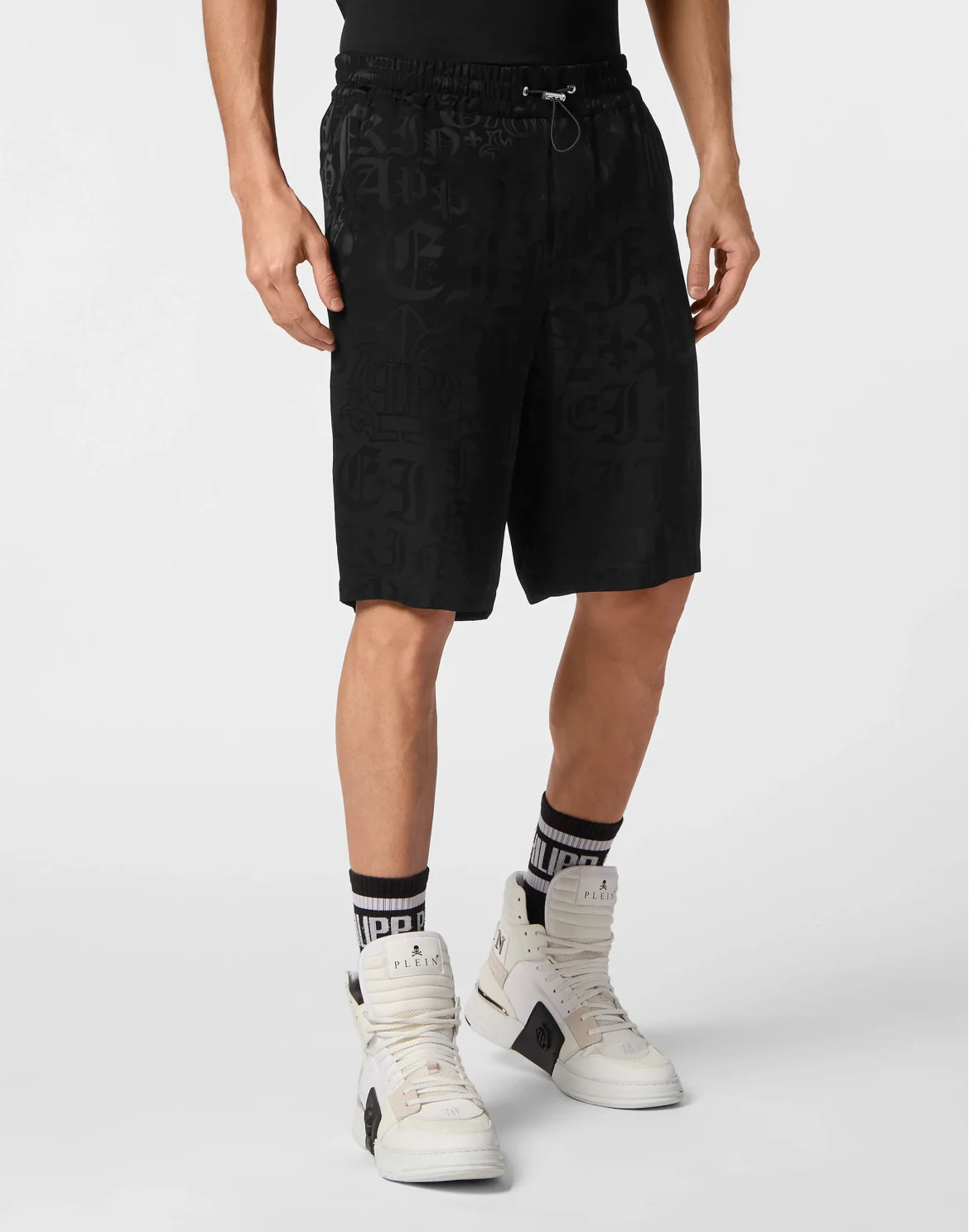 Jacquard Cool Kid Shorts Monogram, цвет: Черный