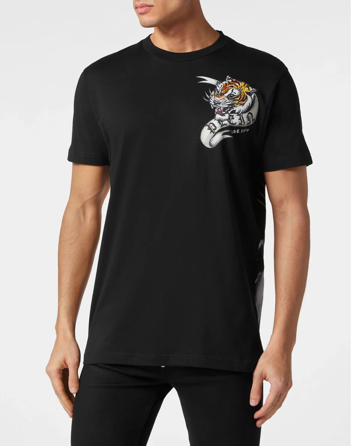 T-shirt Round Neck SS Tattoo, цвет: Черный