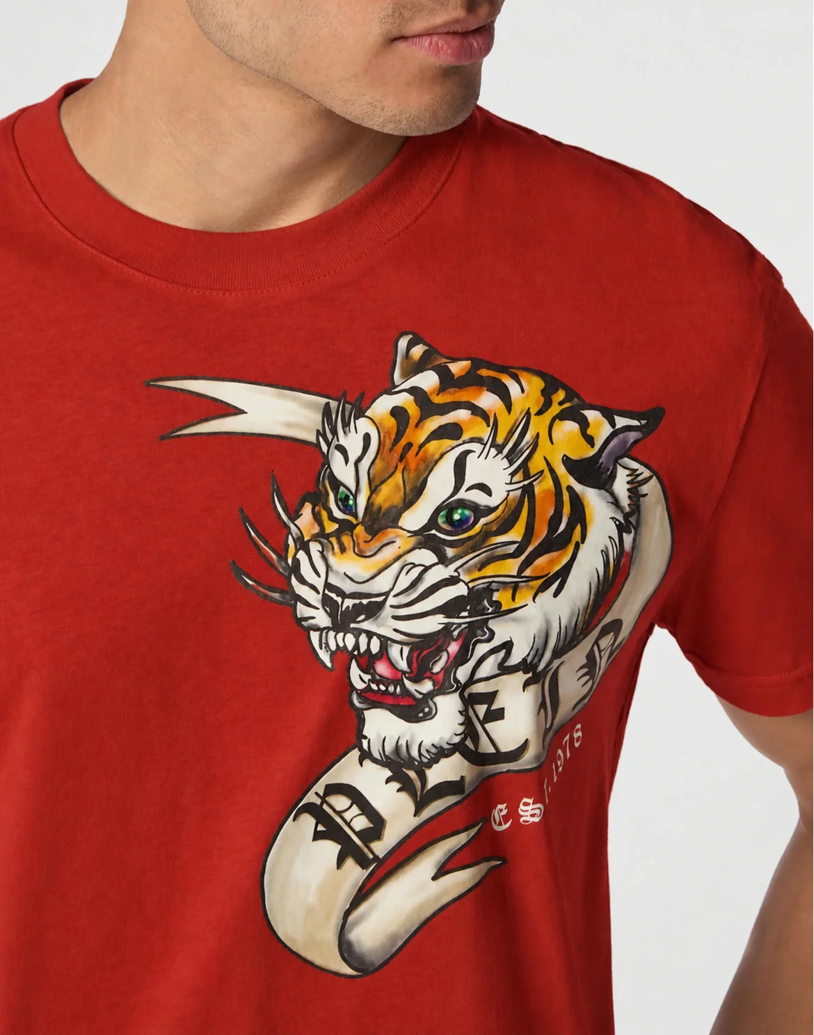 T-shirt Round Neck SS Tattoo, цвет: Красный