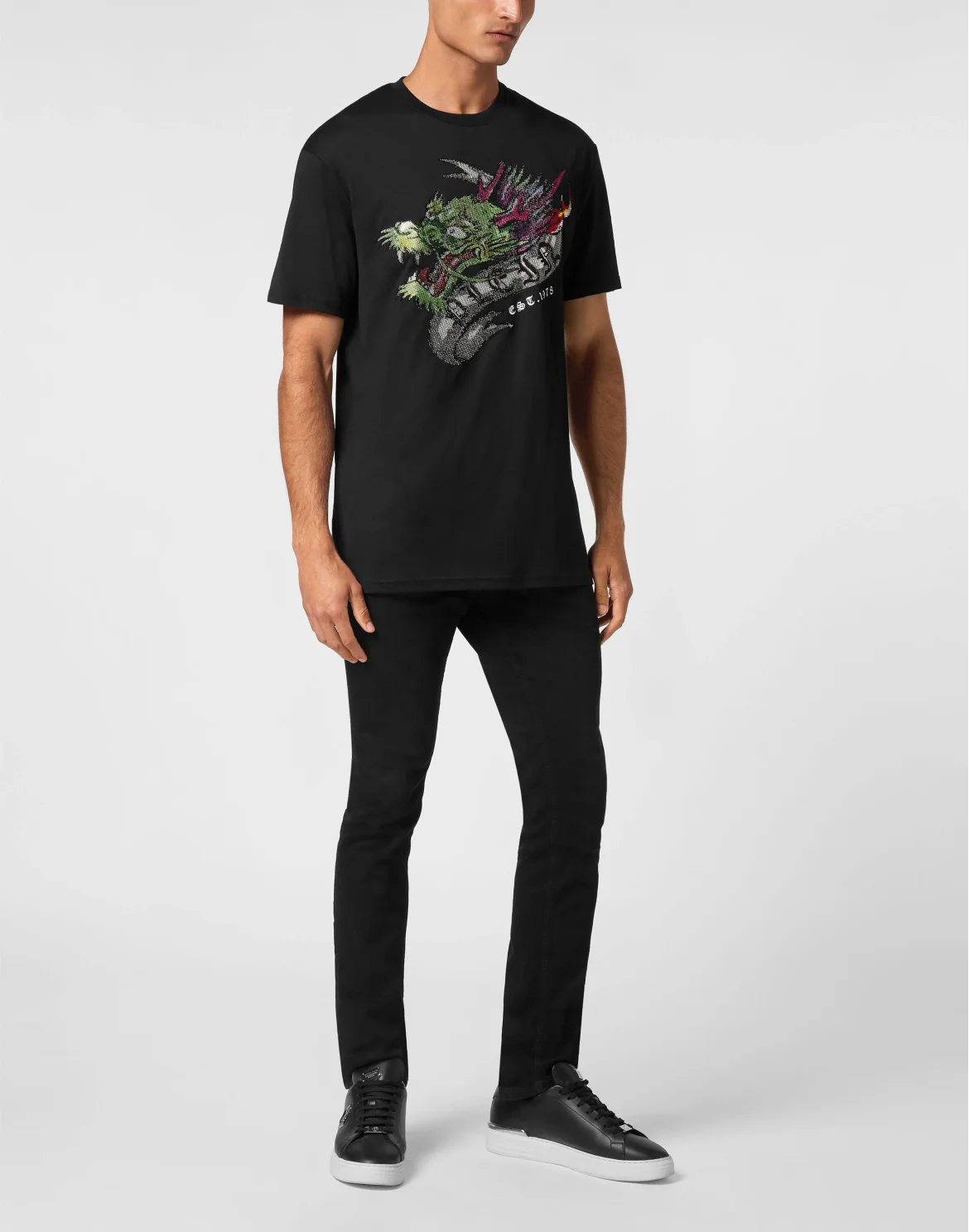 T-shirt Round Neck SS Tattoo, цвет: Черный