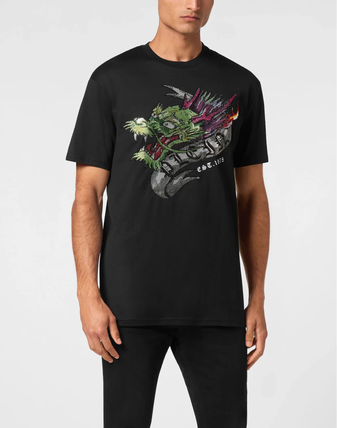 T-shirt Round Neck SS Tattoo, цвет: Черный