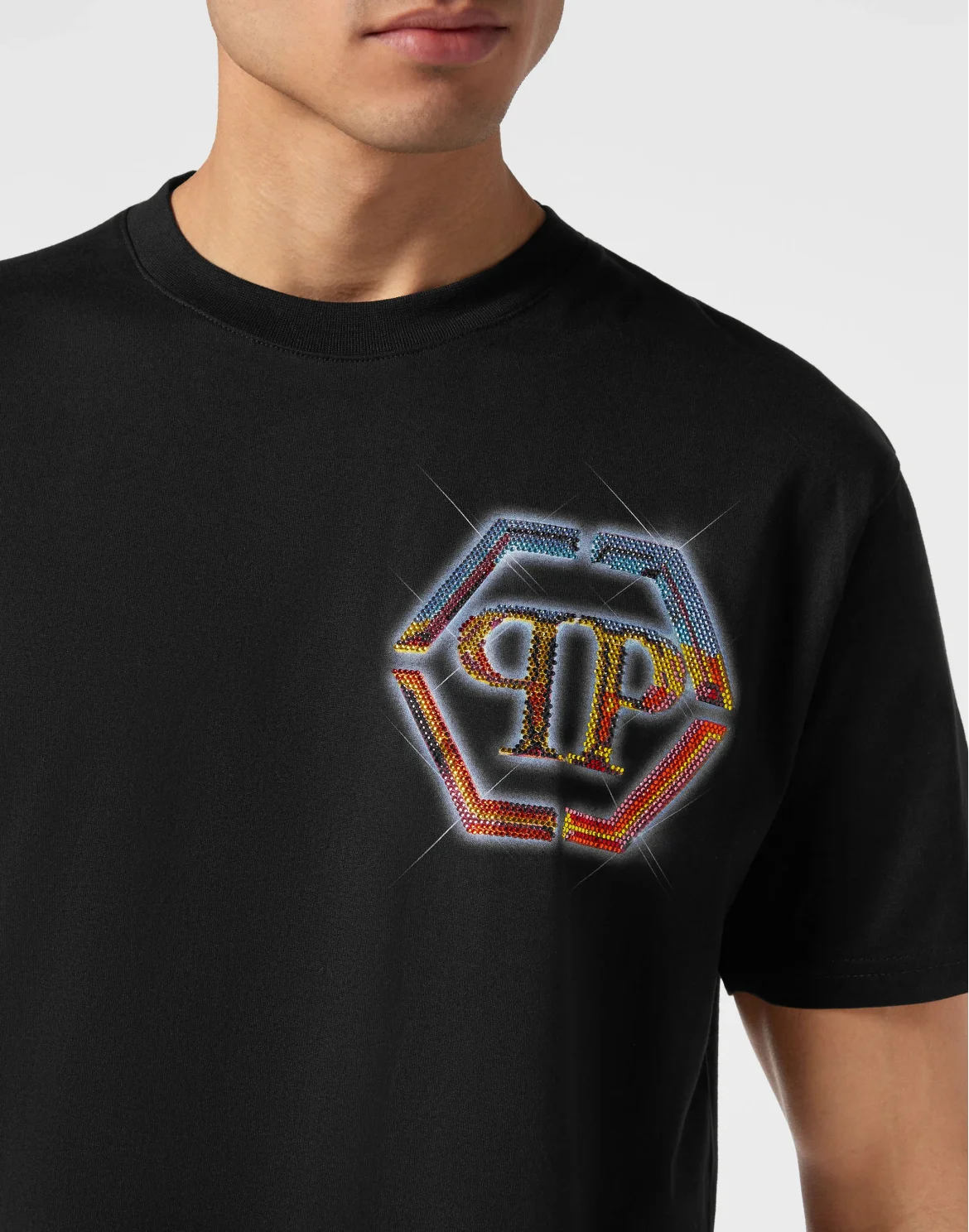 T-shirt Round Neck SS Hexagon, цвет: Черный