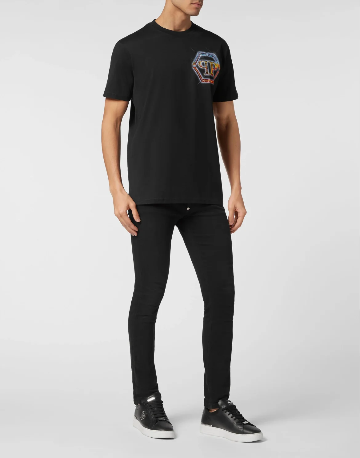 T-shirt Round Neck SS Hexagon, цвет: Черный