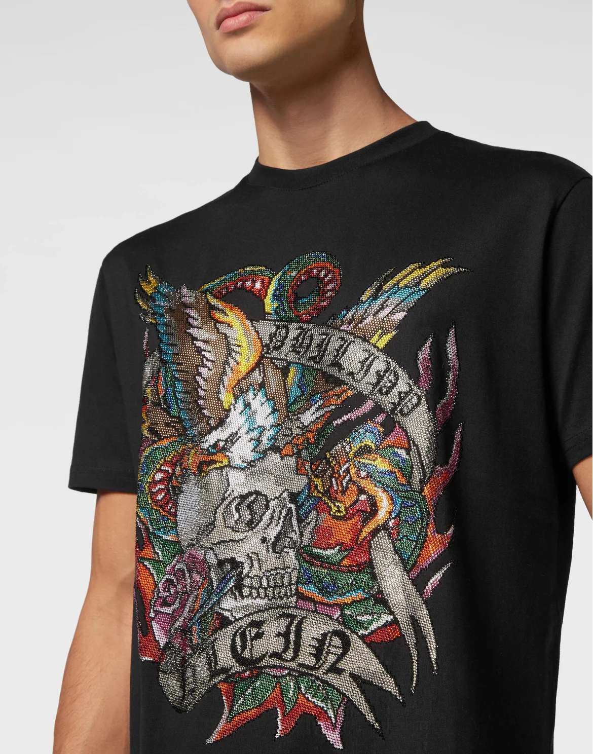 T-shirt Round Neck SS Tattoo, цвет: Черный