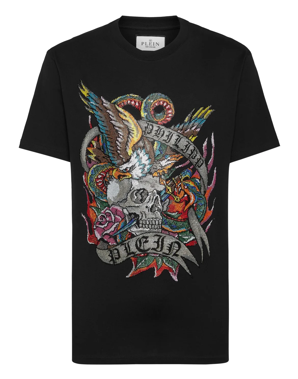 T-shirt Round Neck SS Tattoo, цвет: Черный