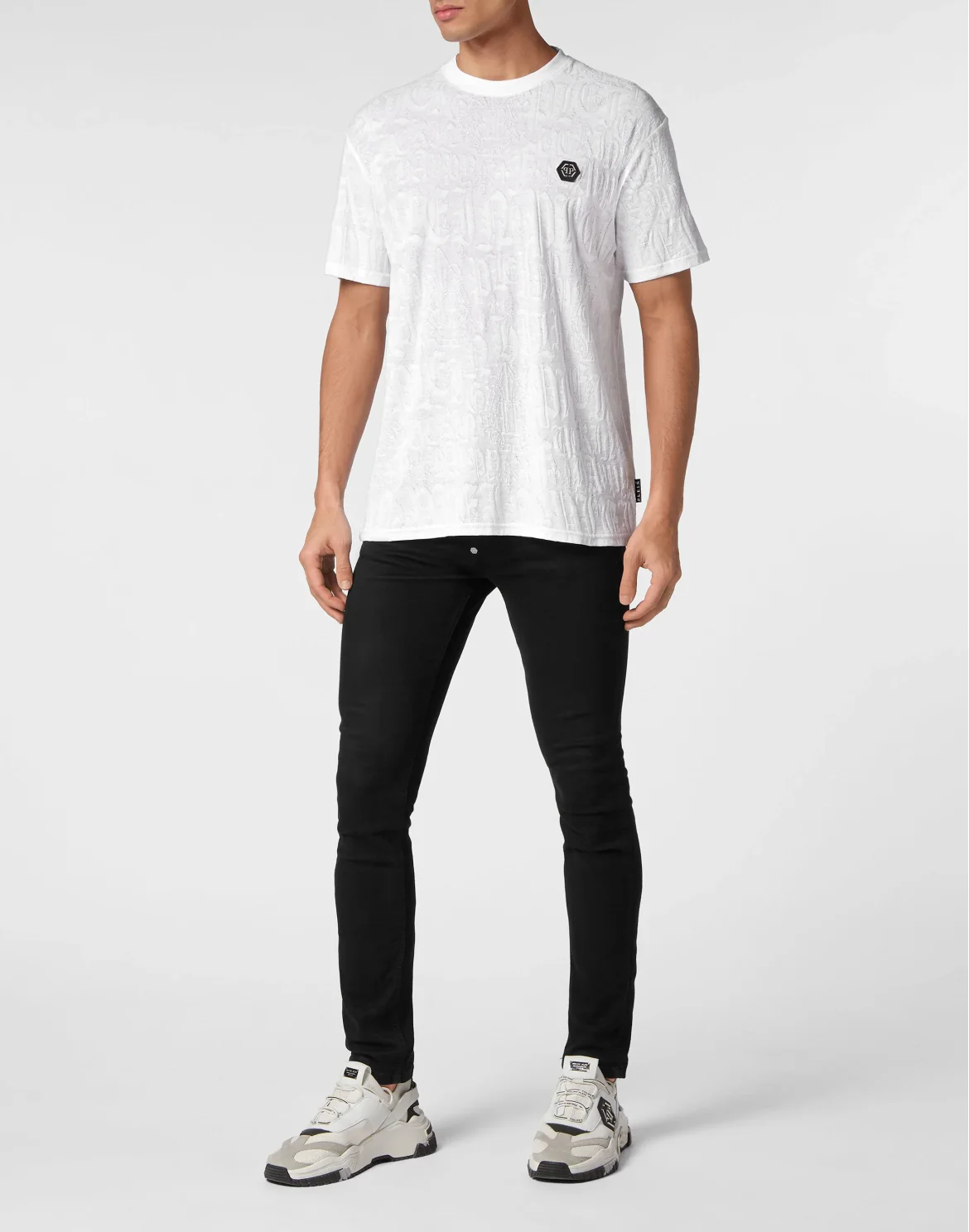T-shirt Round Neck SS Monogram, цвет: Белый