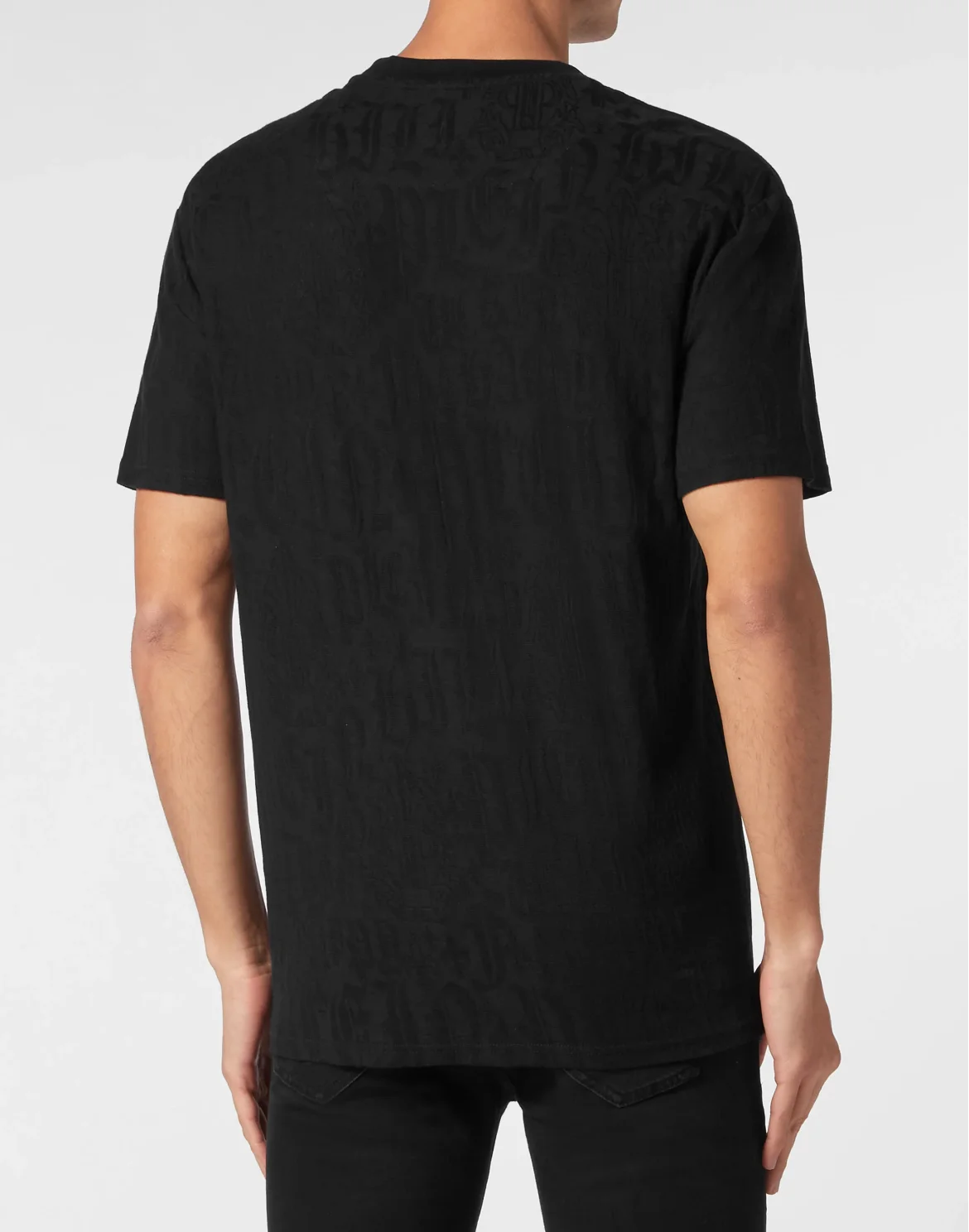 T-shirt Round Neck SS Monogram, цвет: Черный