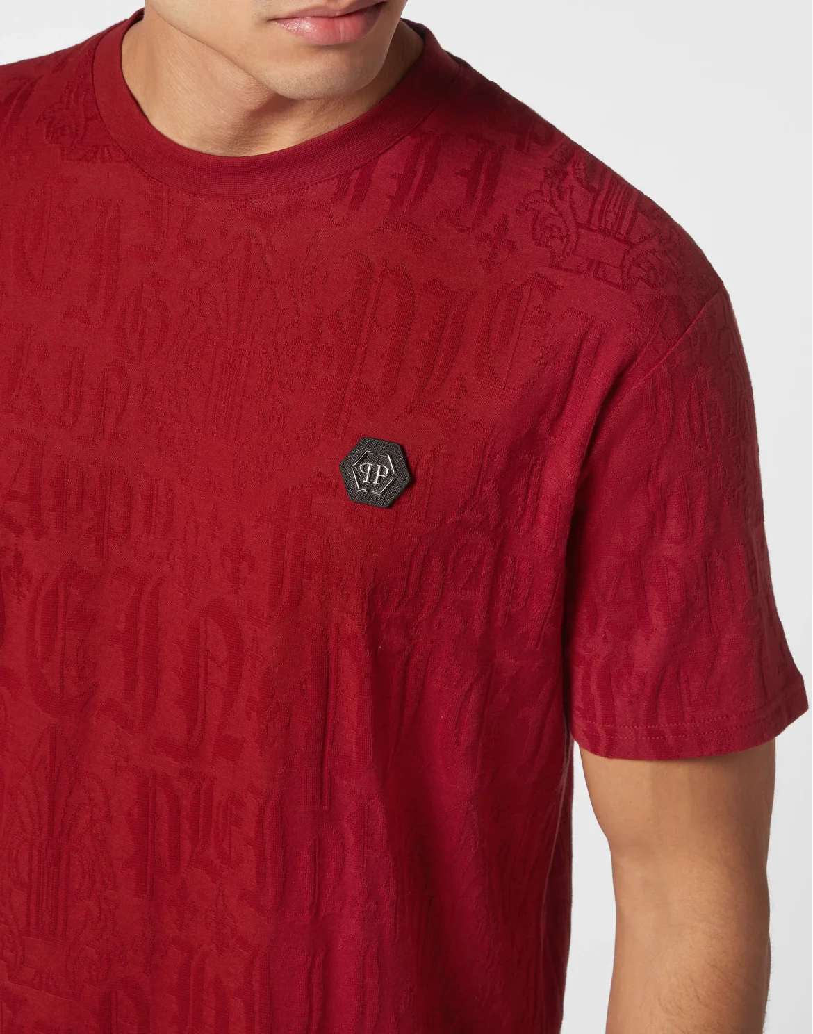 T-shirt Round Neck SS Monogram, цвет: Красный