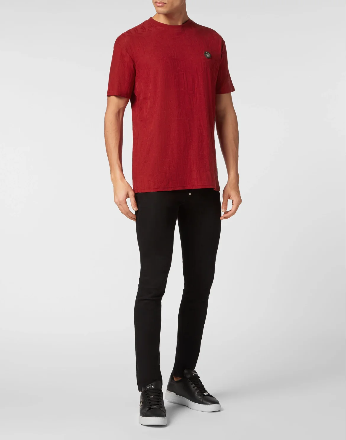 T-shirt Round Neck SS Monogram, цвет: Красный