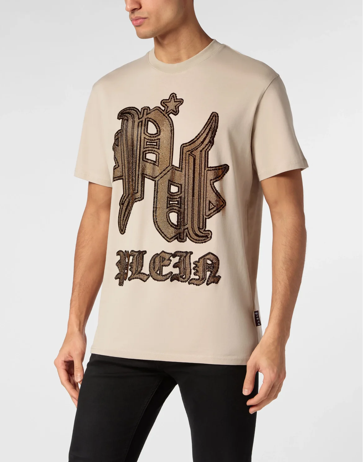 T-shirt Round Neck SS Tattoo, цвет: Бежевый