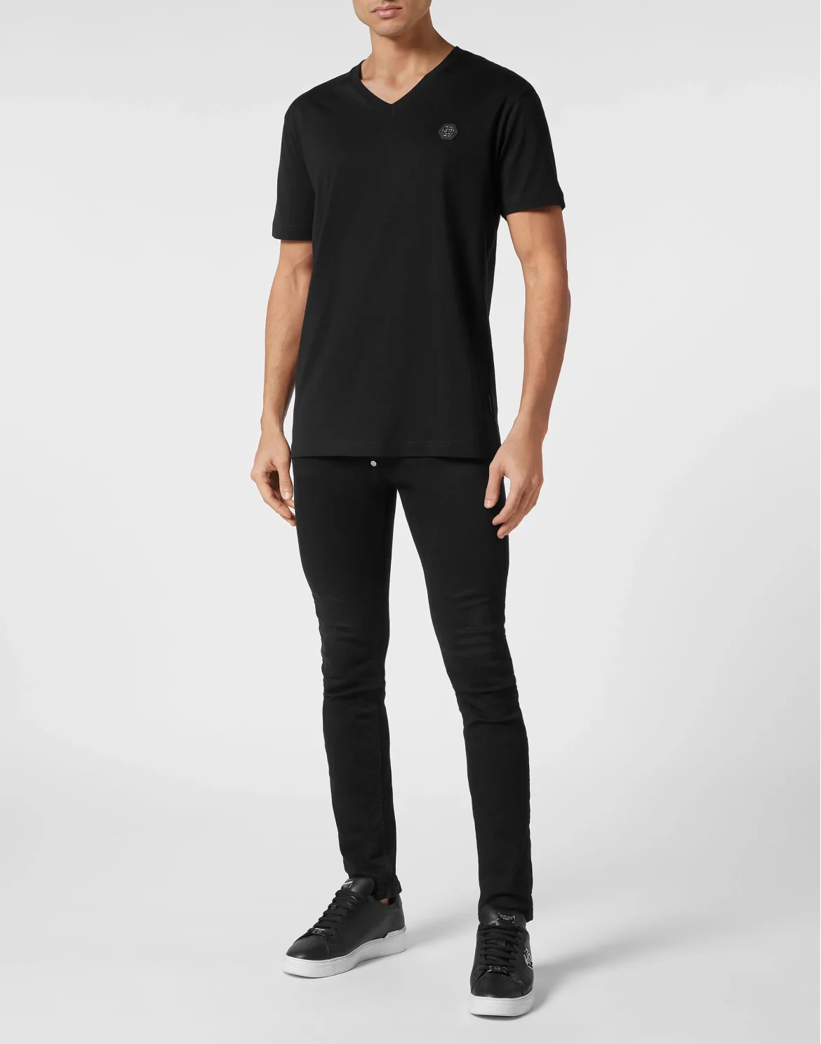 T-shirt V-Neck SS Tattoo, цвет: Черный
