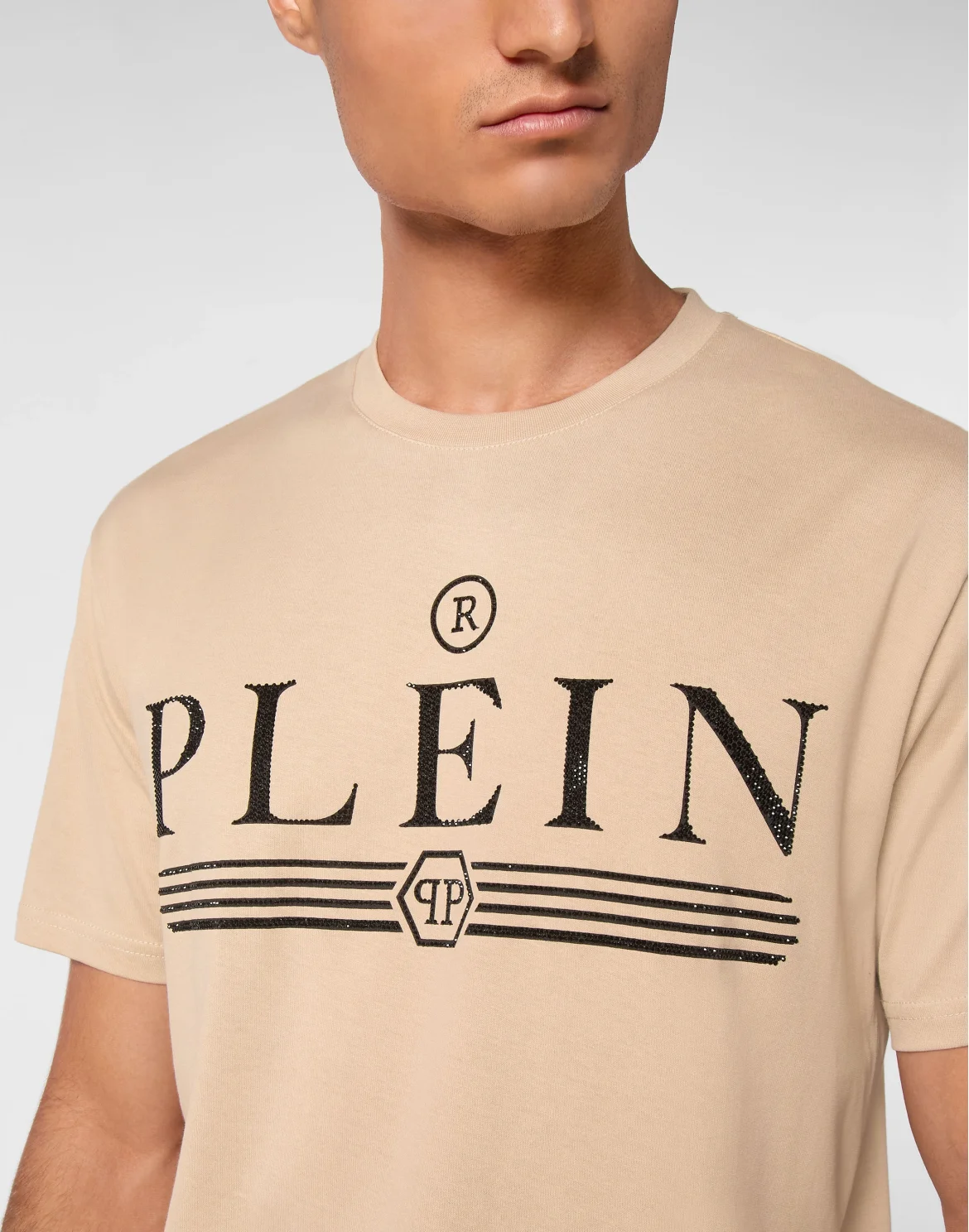 T-shirt Round Neck SS Tattoo, цвет: Бежевый