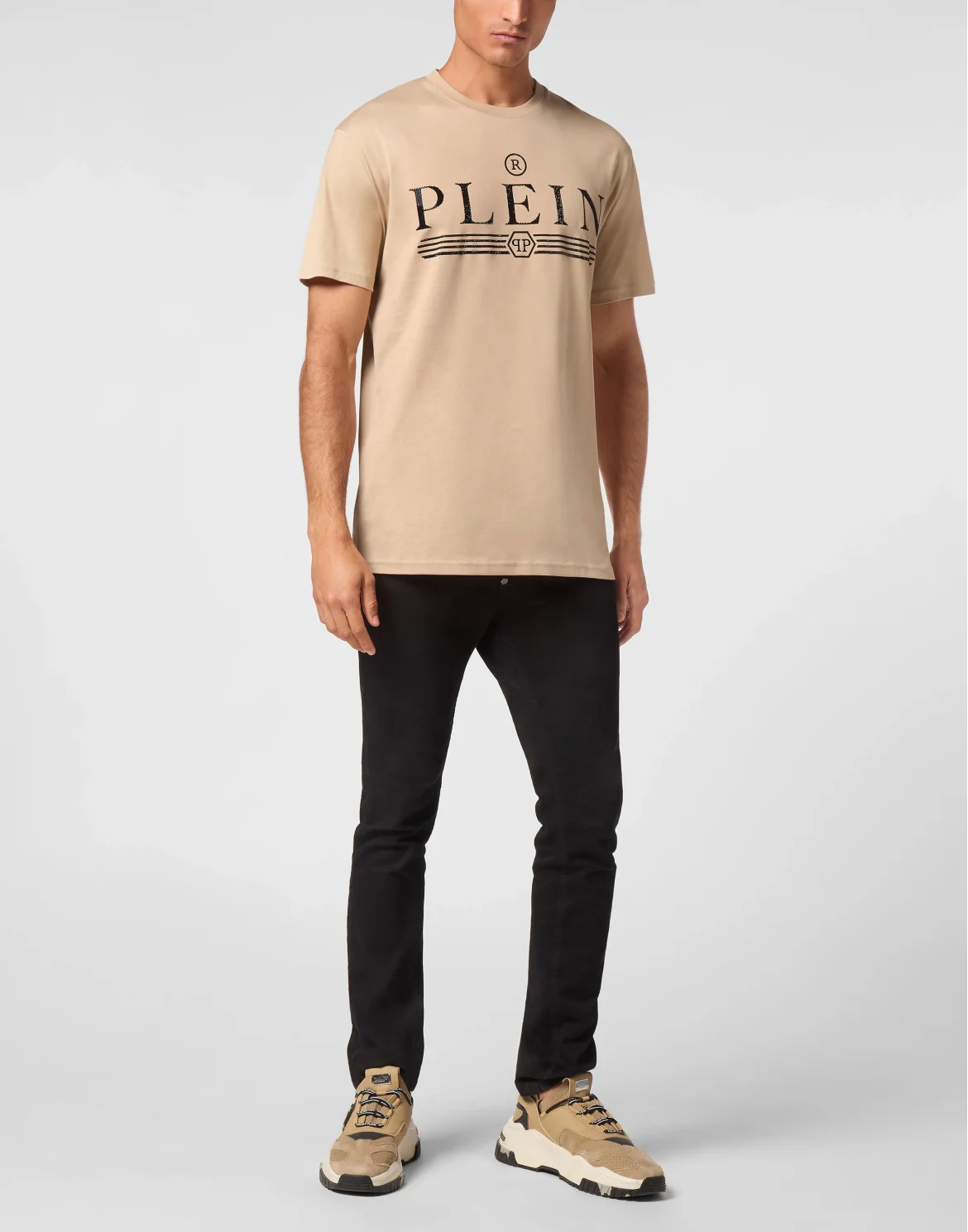 T-shirt Round Neck SS Tattoo, цвет: Бежевый