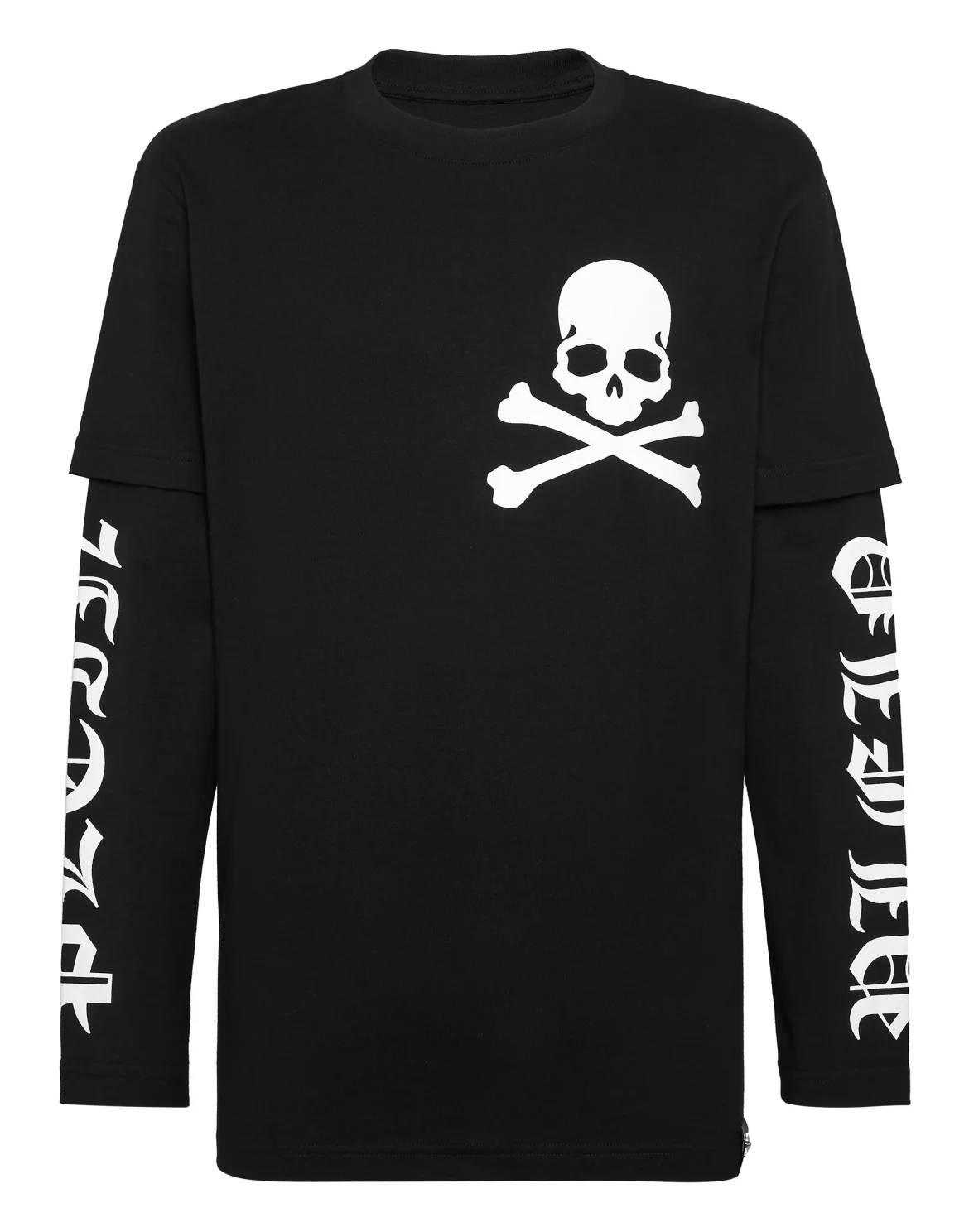 T-shirt Round Neck Double Sleeve Gothic Plein, цвет: Черный