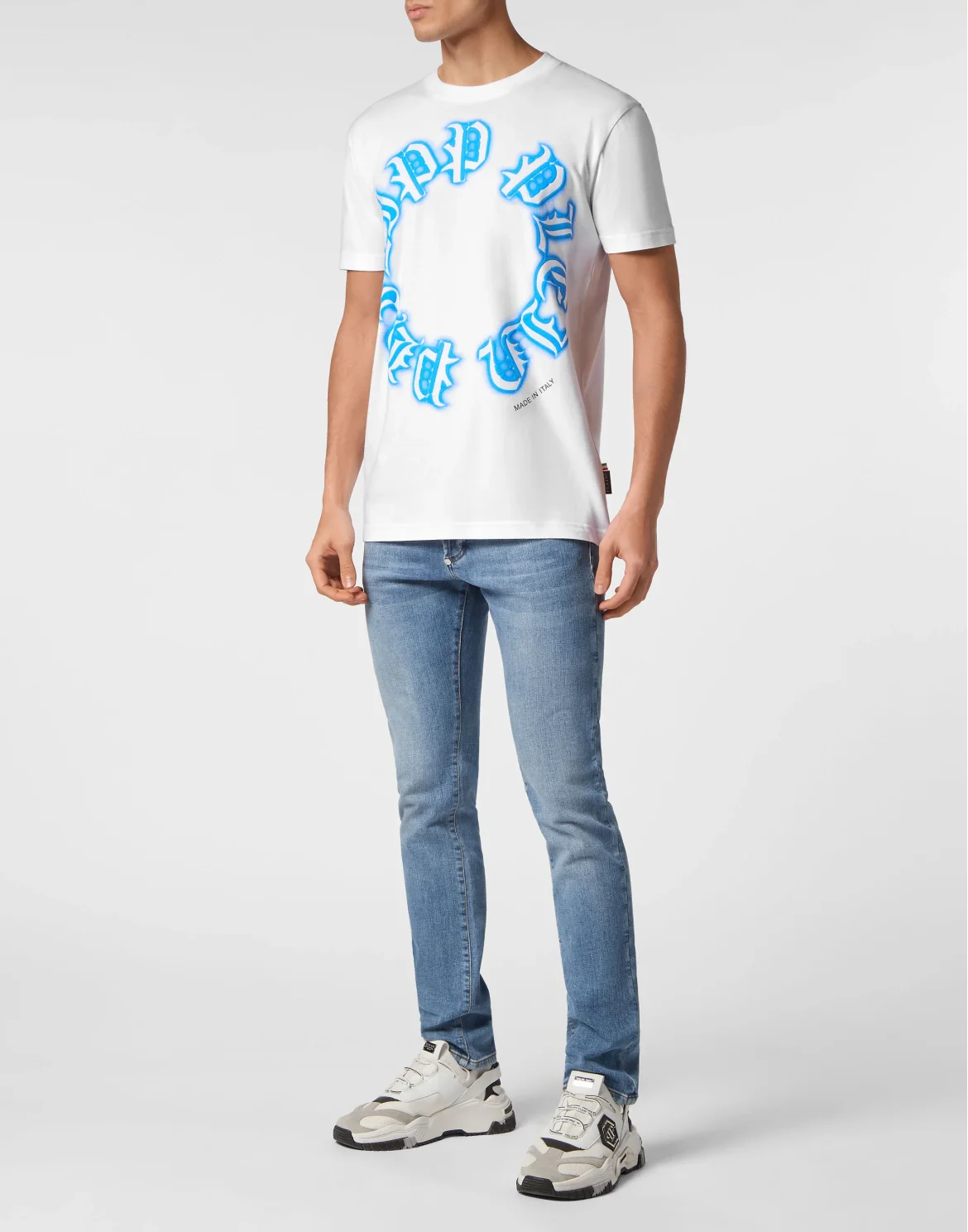 T-shirt Round Neck SS Gothic Plein, цвет: Белый