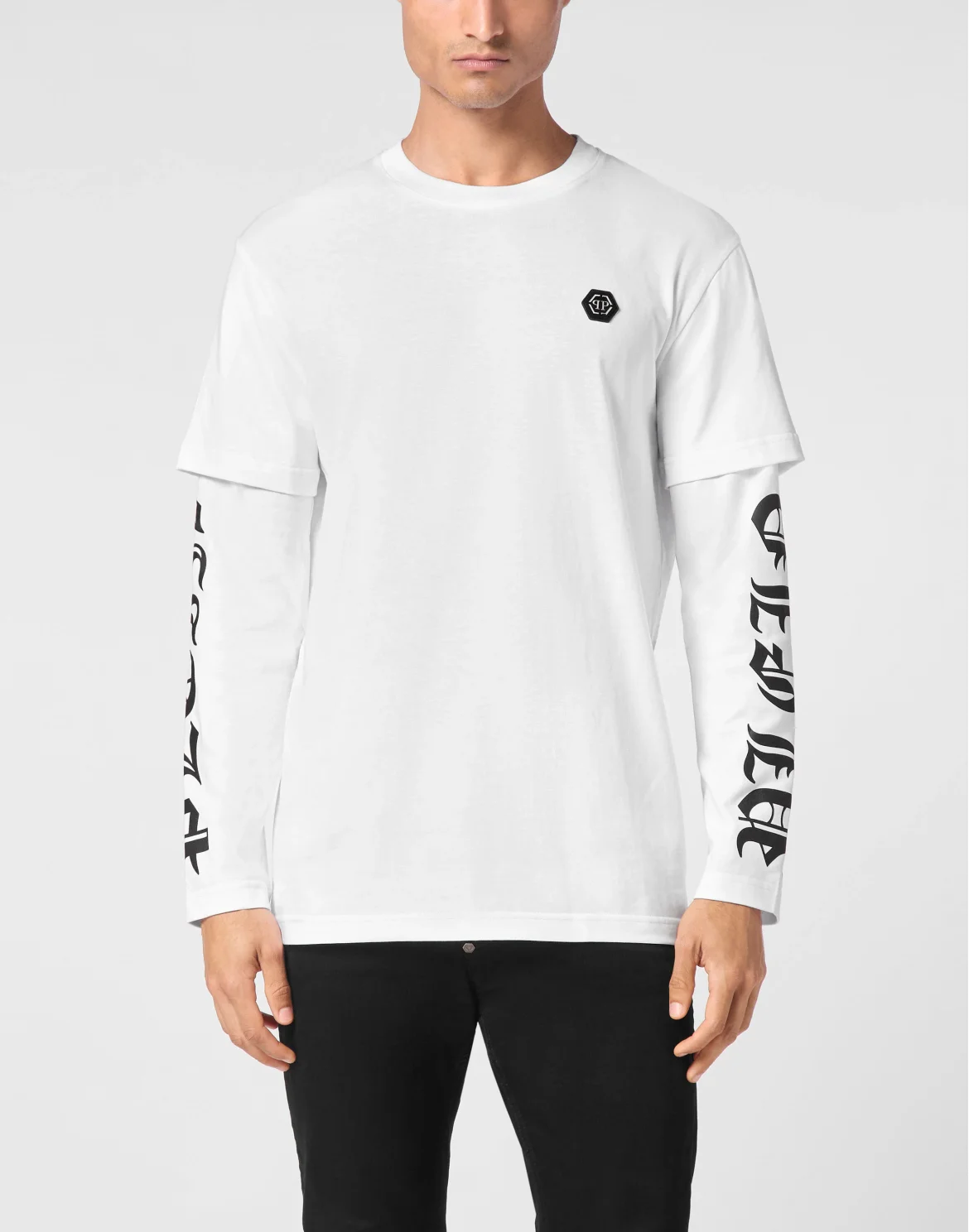 T-shirt Round Neck LS Gothic Plein, цвет: Белый