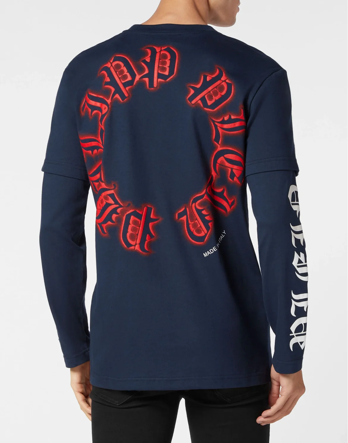 T-shirt Round Neck LS Gothic Plein, цвет: Синий