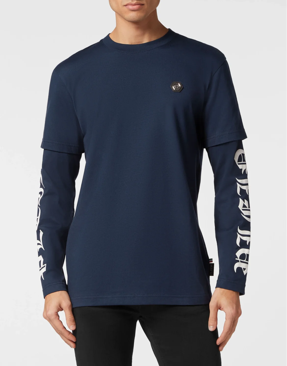 T-shirt Round Neck LS Gothic Plein, цвет: Синий