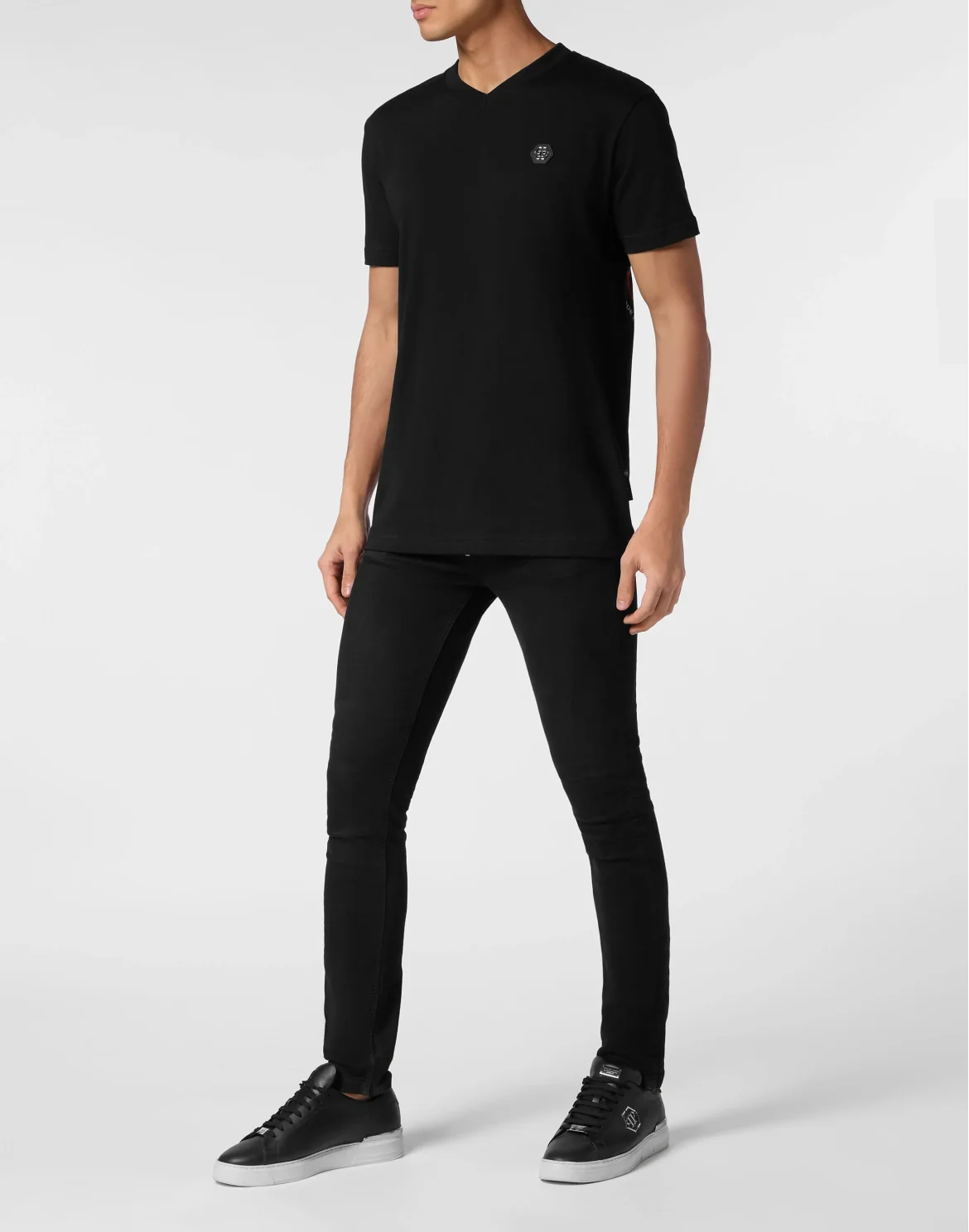 T-shirt V-Neck SS Gothic Plein, цвет: Черный