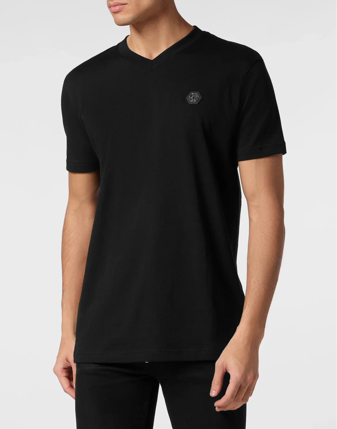 T-shirt V-Neck SS Gothic Plein, цвет: Черный
