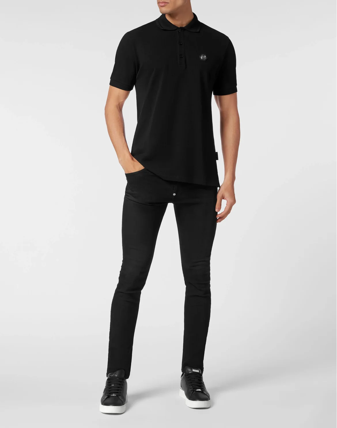 Polo Shirt SS Skull strass, цвет: Черный
