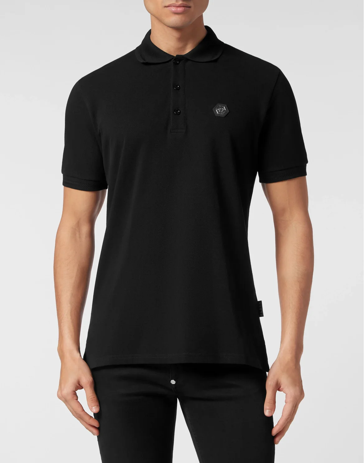 Polo Shirt SS Skull strass, цвет: Черный