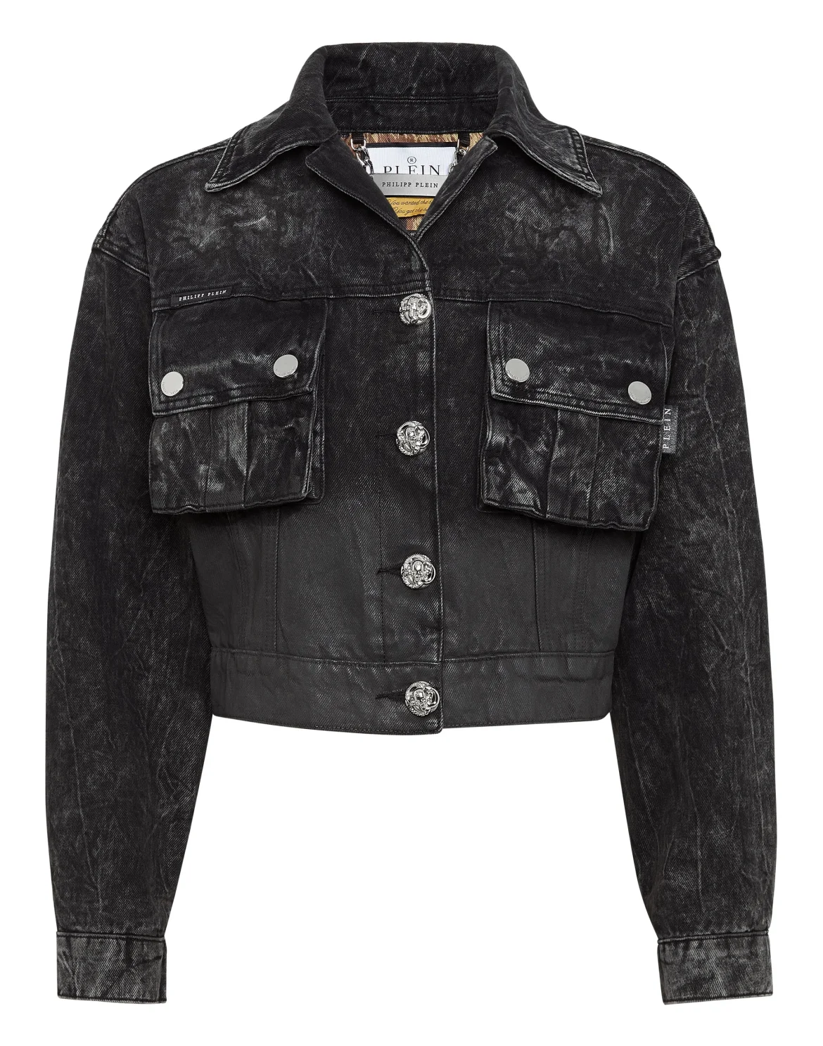 Denim Cargo Jacket, цвет: Черный