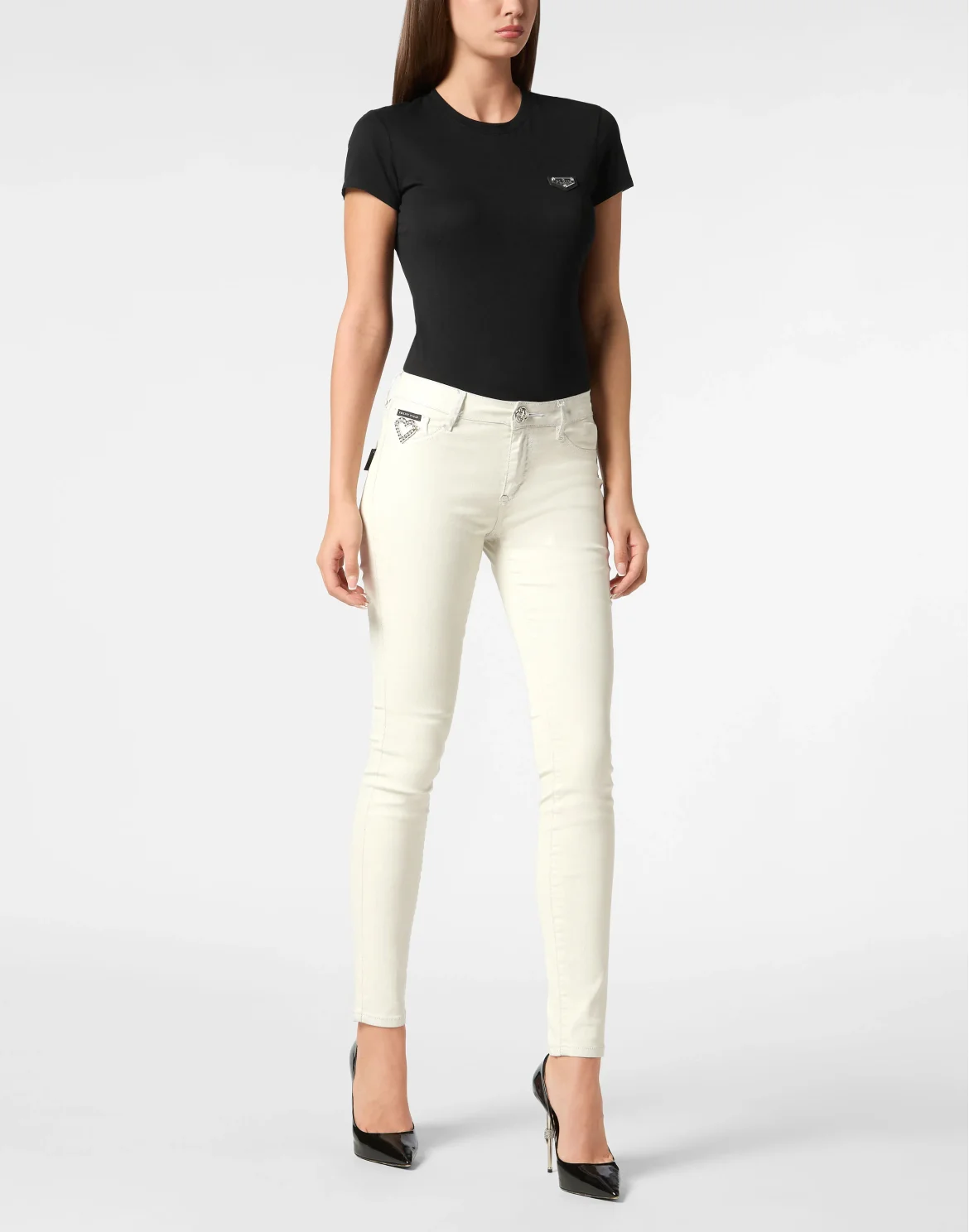 Crystal Jegging Heart, цвет: Белый