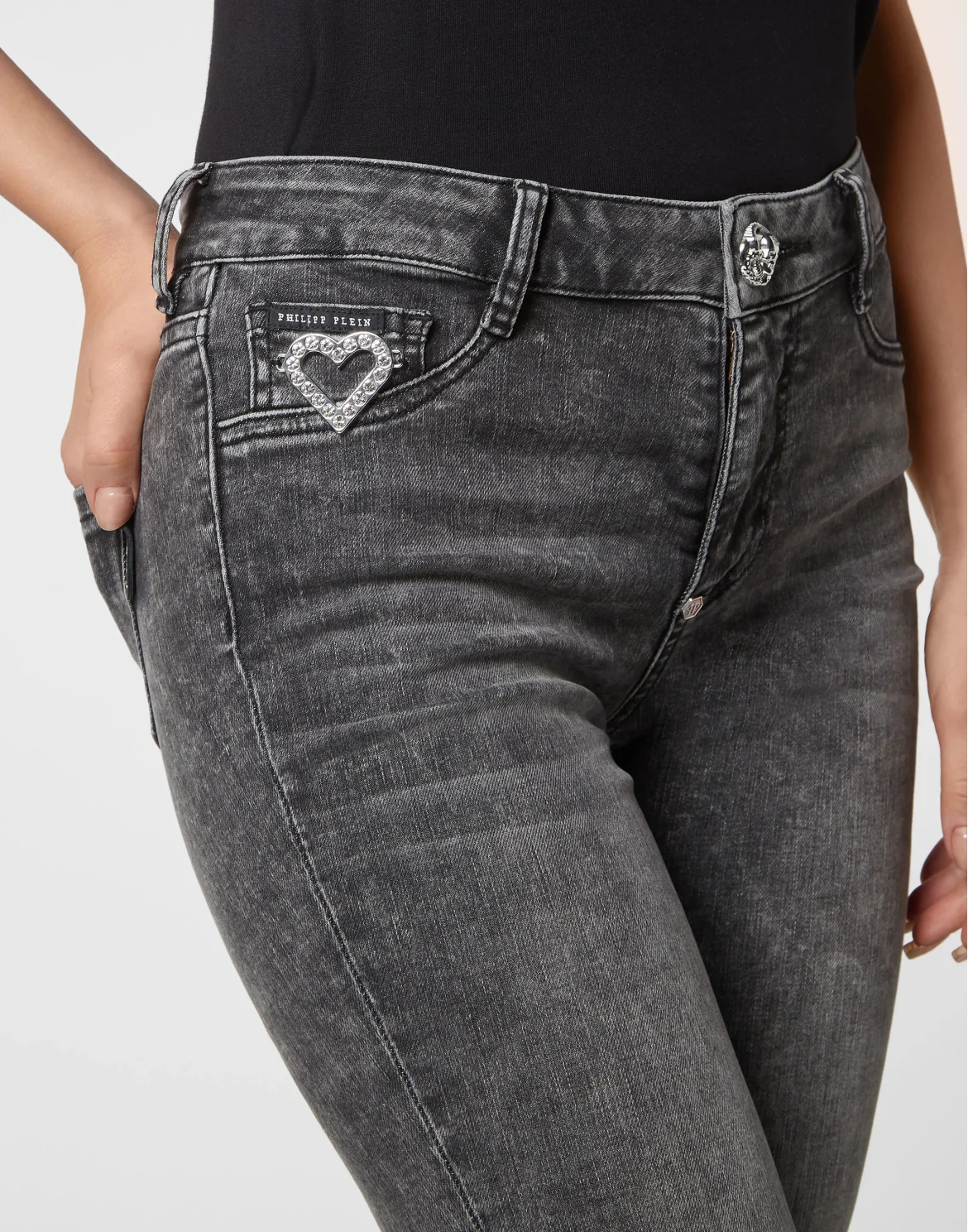 Crystal Jegging Heart, цвет: Черный