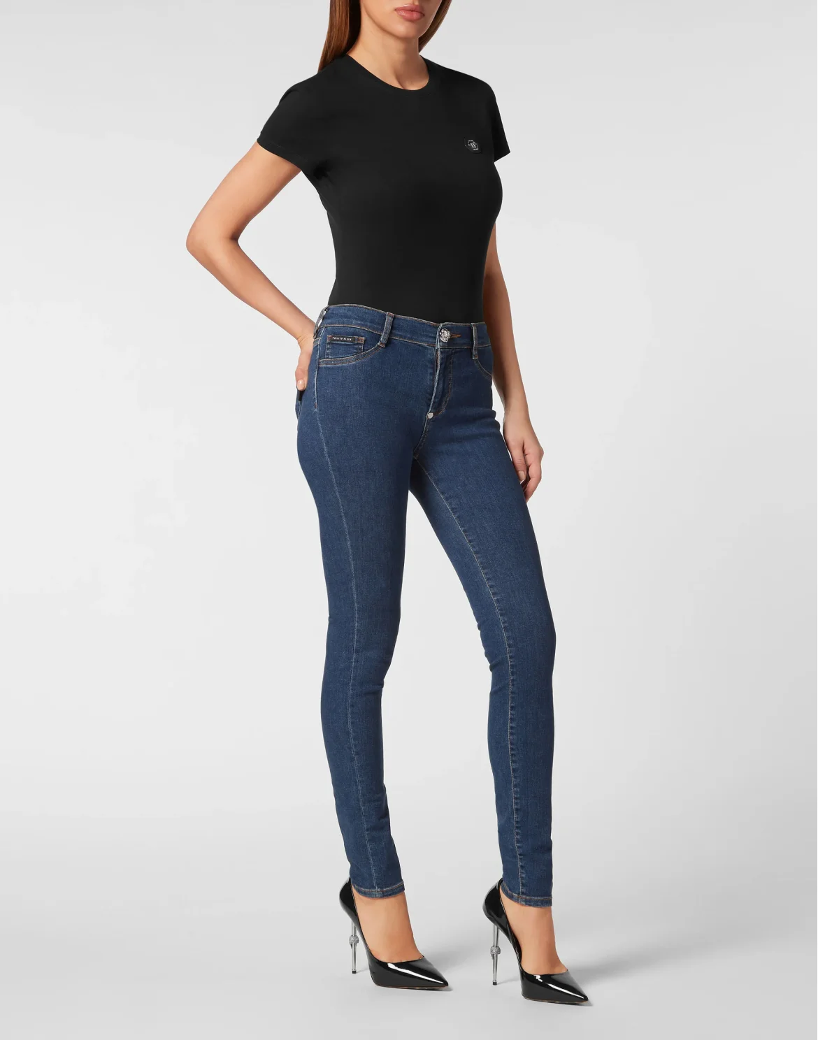 Denim Jegging Fit Trousers, цвет: Синий