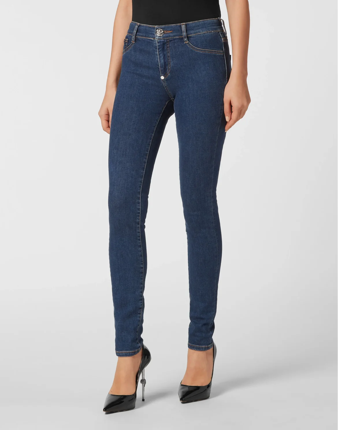 Denim Jegging Fit Trousers, цвет: Синий